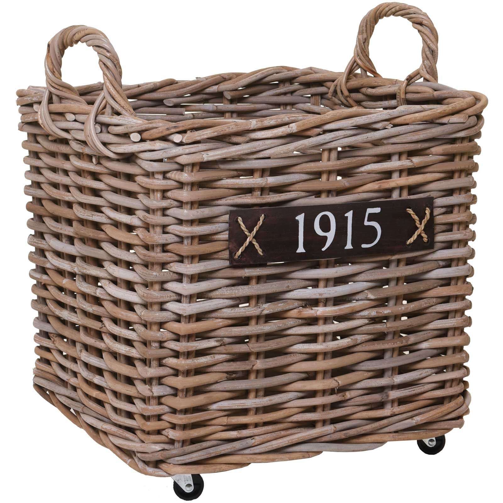 VIVANNO Kaminholzkorb Rattan RODAR Kasten - Natur Geflochten (1 St), 50x50x günstig online kaufen