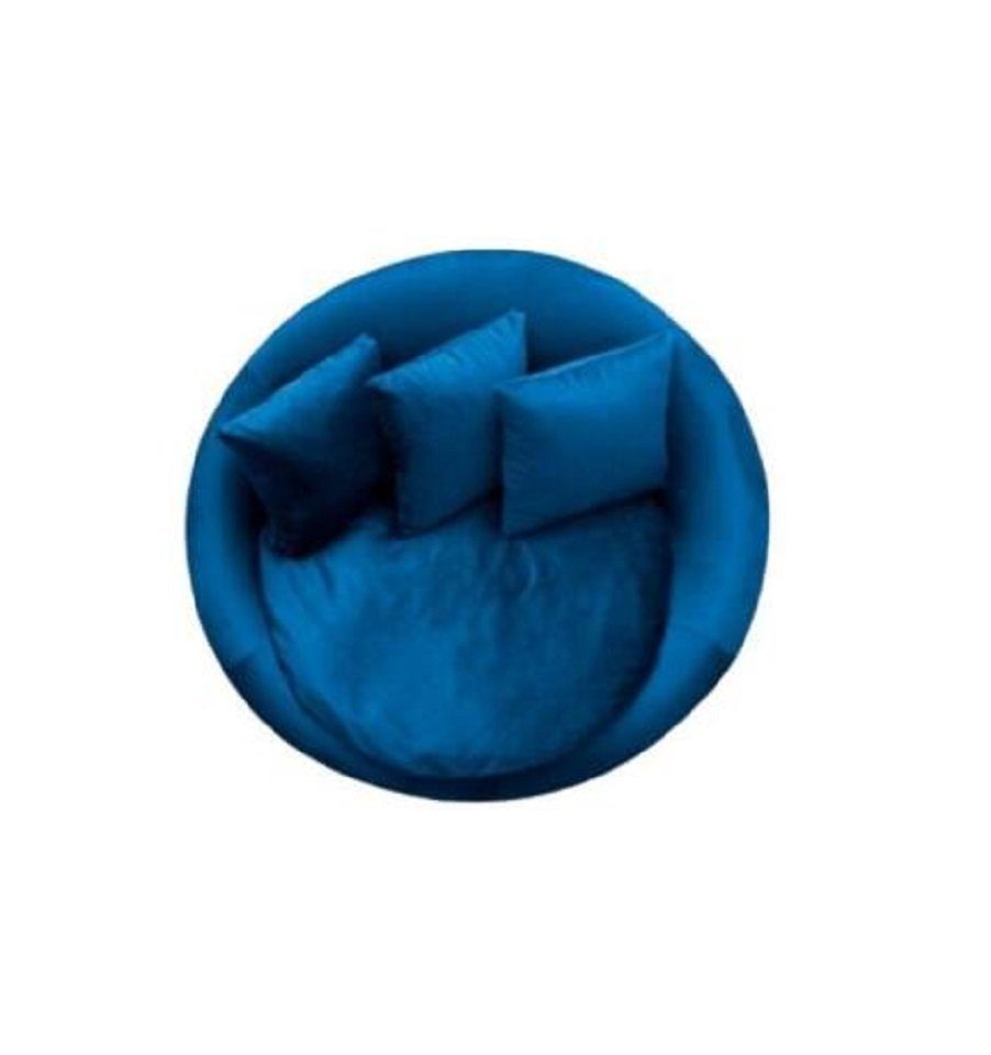 Sofa Großer Einsitzer 124x105cm Couch JVmoebel Sessel Sessel Blau Club Big Lounge