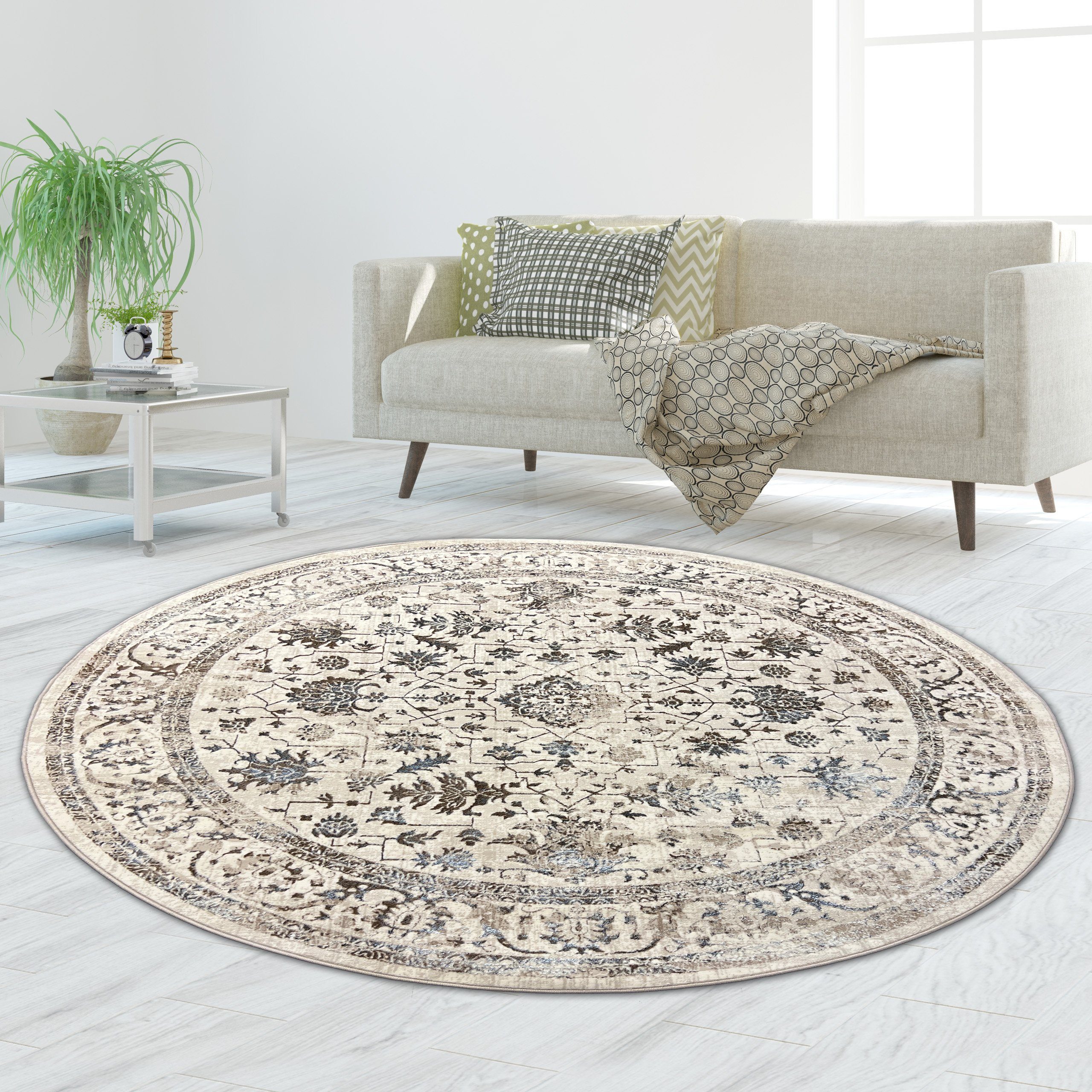 TeppichHome24 Teppich Orientteppich mit pflanzlichen Verzierungen & Ornamen günstig online kaufen