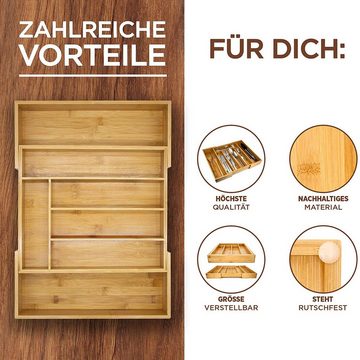 ZEN HOME - smart living - Besteckkasten Zen Home ® Besteckkasten - größenverstellbarer Schubladeneinsatz -