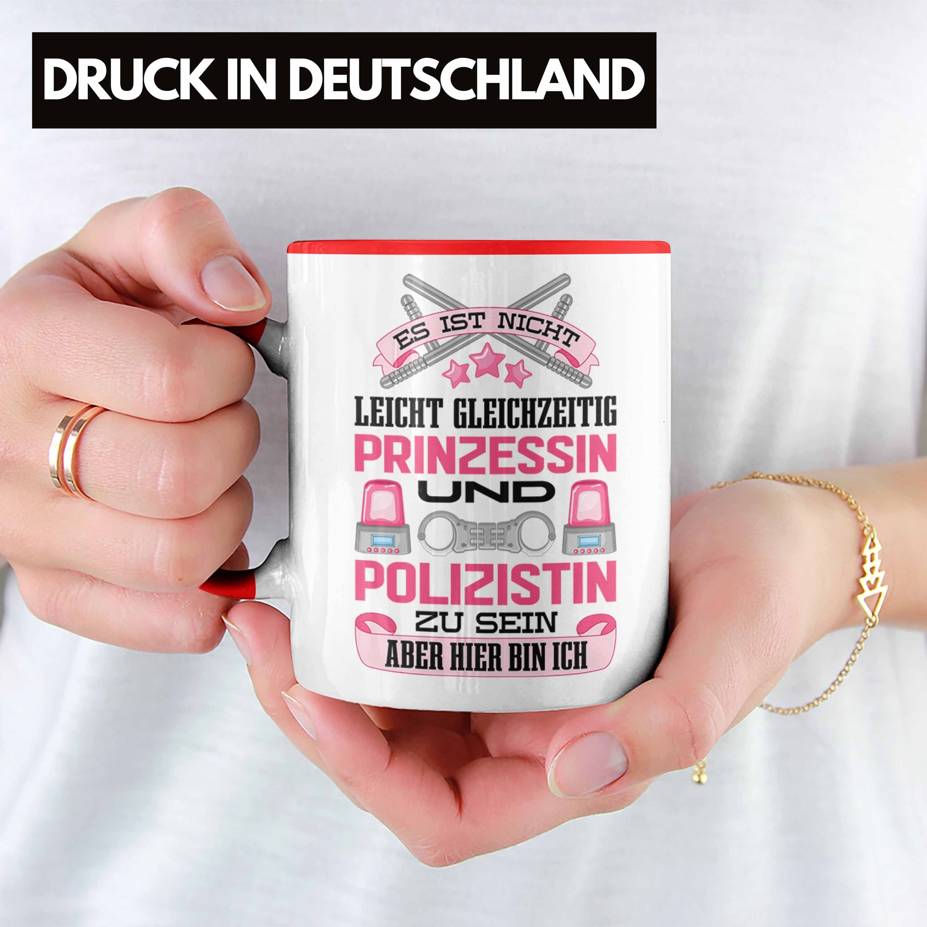 Spruch mit Tasse - Lustig Frauen Trendation Geschenk Rot Trendation Blaulichtmilieu Tasse Geschenke Polizistin Polizei