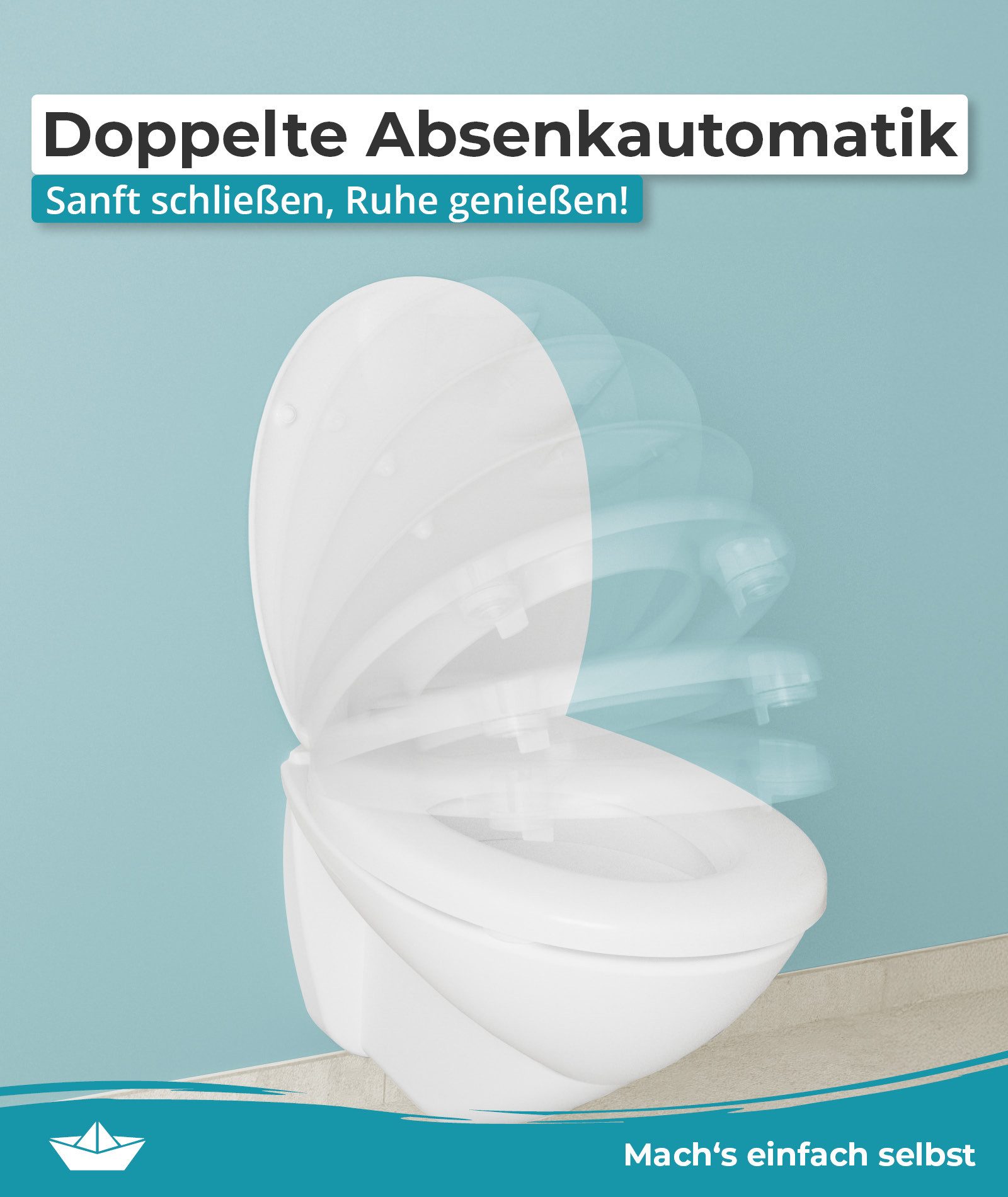Calmwaters WC-Sitz Erhöht, +5cm Erhöhung, Griff, Absenkautomatik, Made in E günstig online kaufen