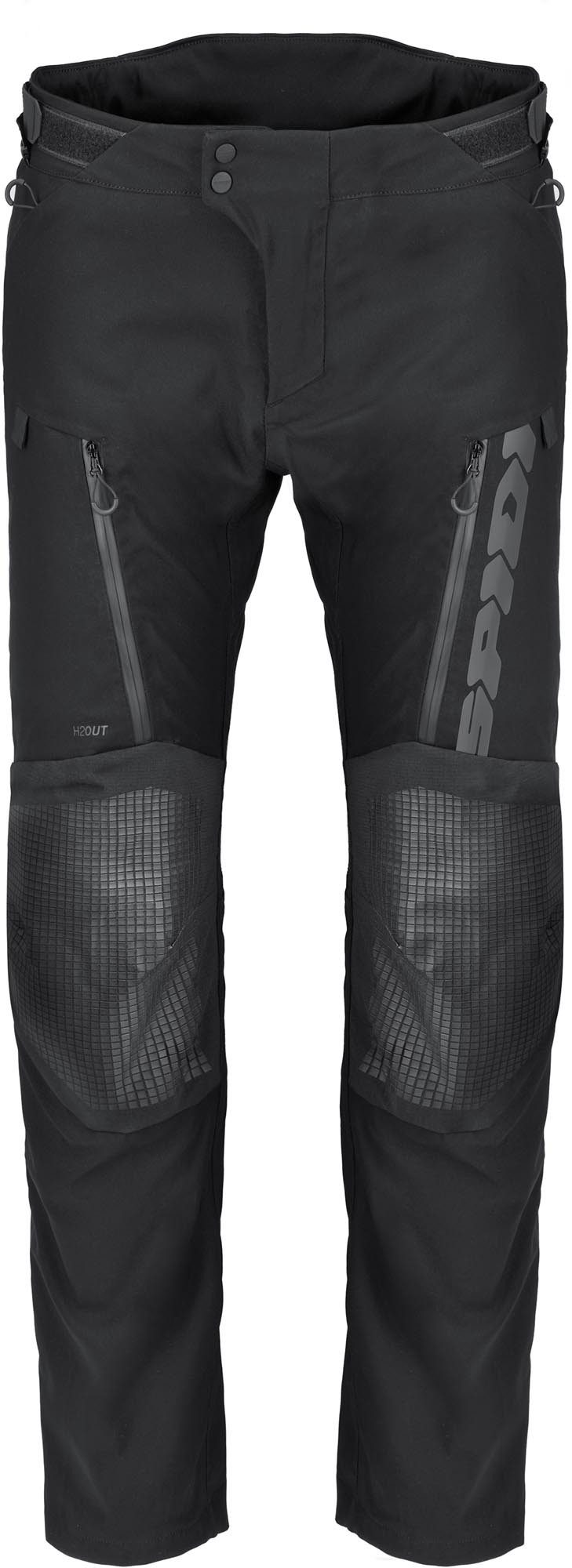 SpiDi Motorradhose Frontier Pro H2OUT wasserdichte Motorrad Textilhose 2-Lagen-Laminat,Verbindungsreißverschluss,Hüftprotektoren enthalt