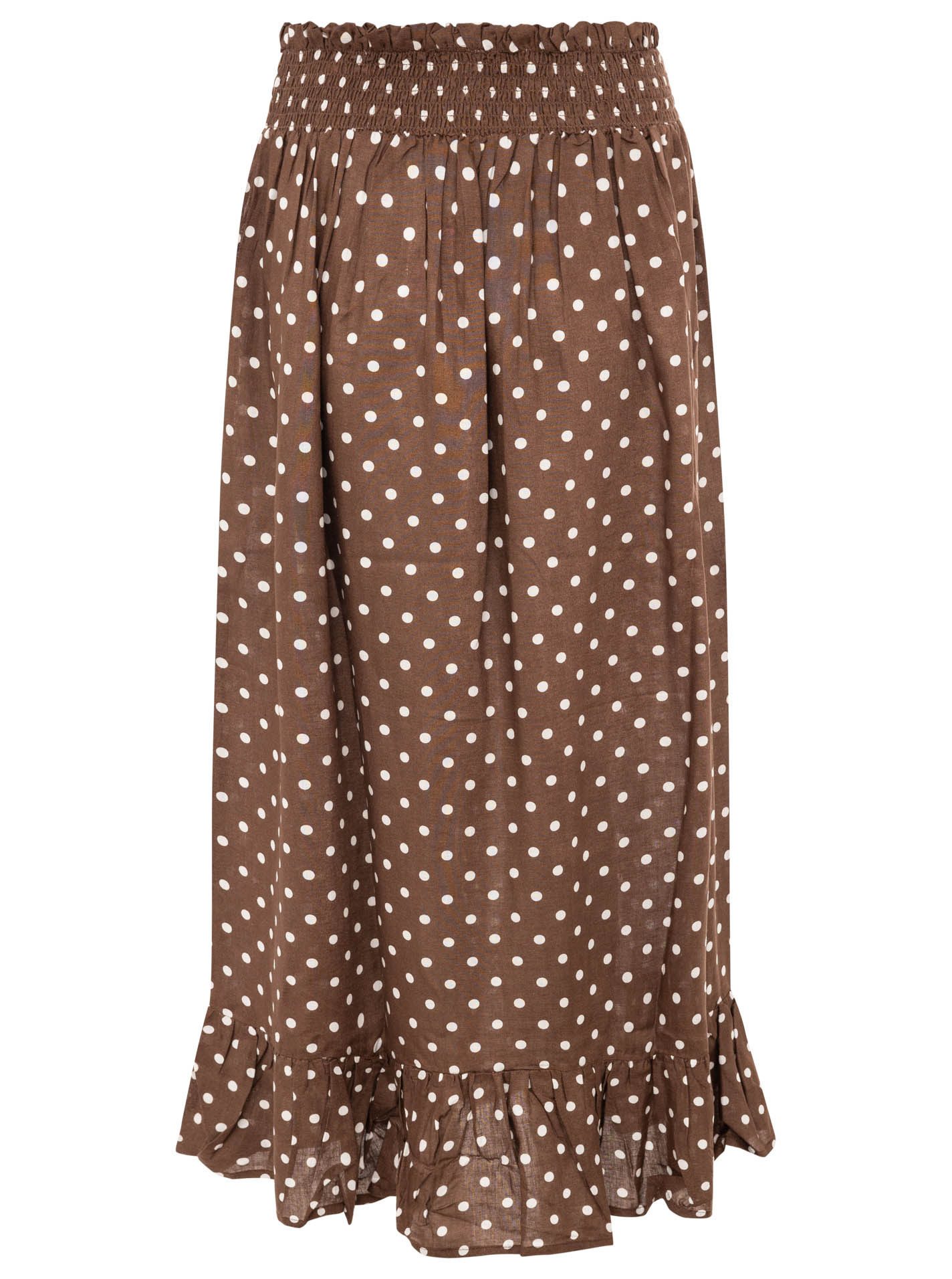 Zwillingsherz Maxirock "Classic Dots" knöchellang, elastischer Bund, mit Punkten