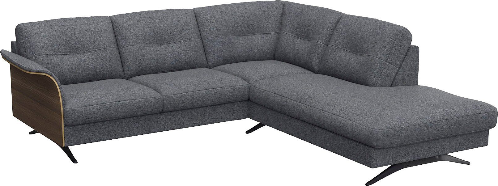 FLEXLUX Ecksofa Glow, super bequem durch hochwertigem Sitzaufbau mit Federkern, L-Form, Modernes skandinavisches Design