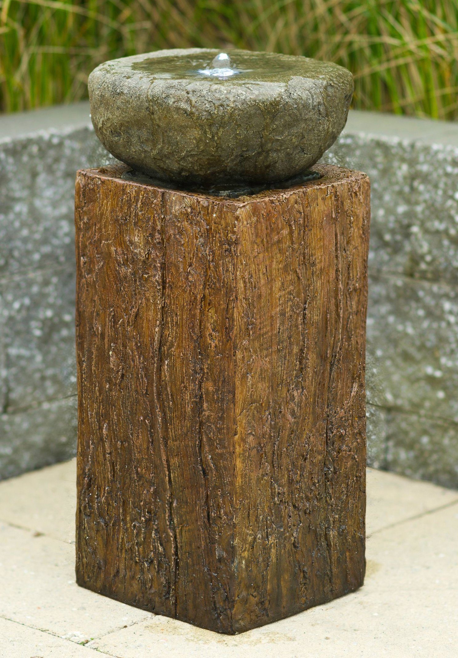 Gartenbrunnen Wasserfall Ubbink AcquaArte Edinburgh Holz