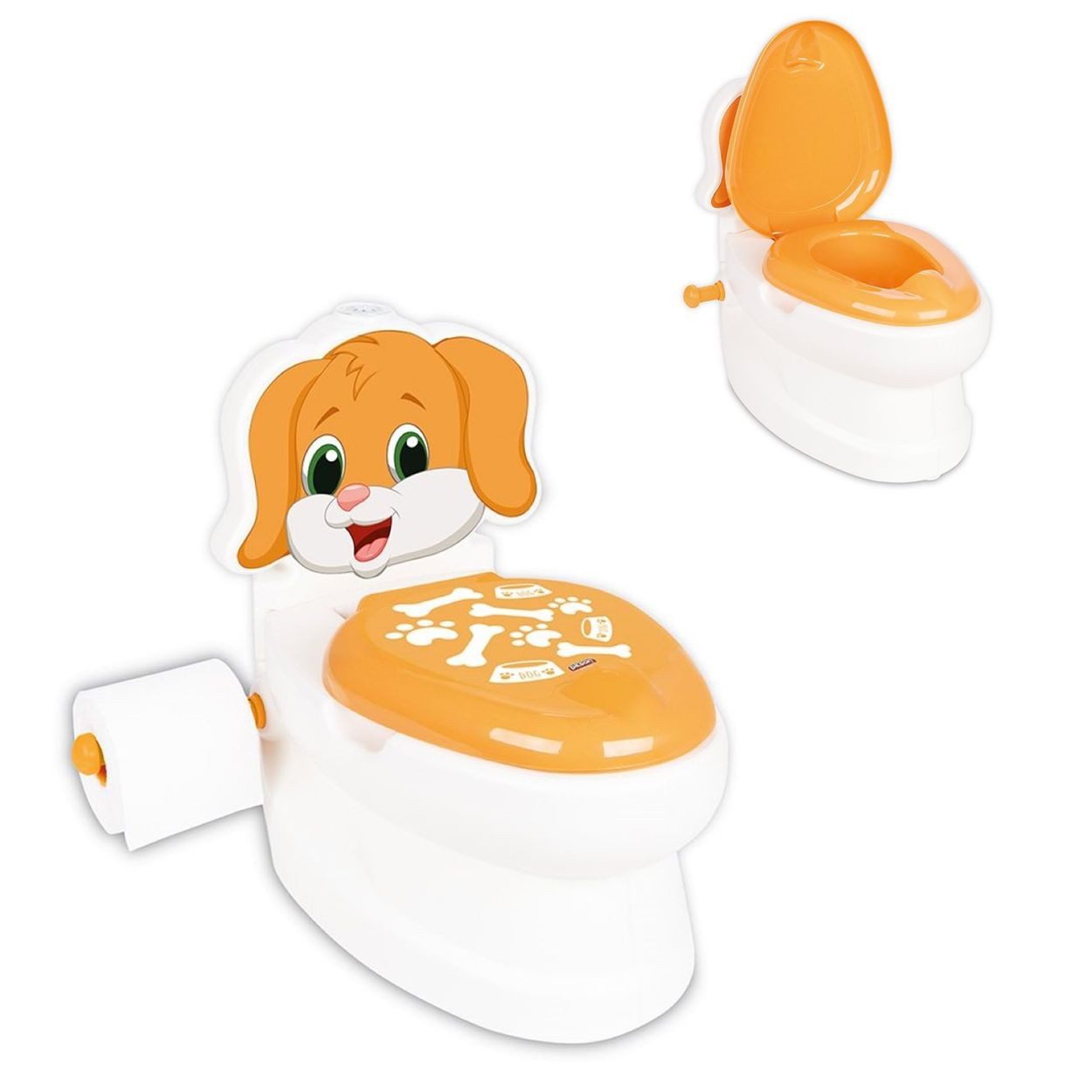 Pilsan Töpfchen Doggy 07562, Toilettenpapierhalter, Musik, Licht, Klappdeckel, anatomischer Sitz