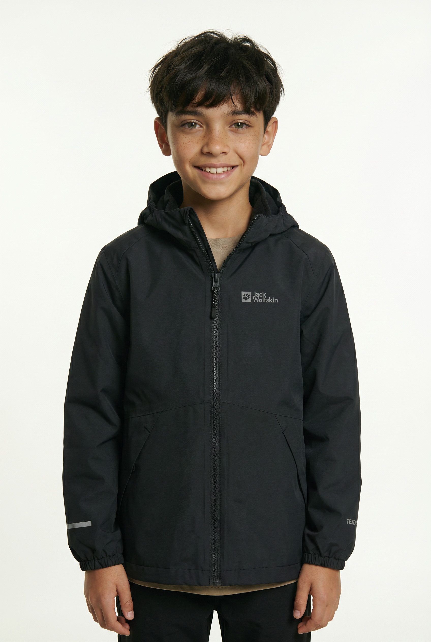 Jack Wolfskin 3-in-1-Funktionsjacke ICELAND 3IN1 JACKET K mit Kapuze, wasserdicht, winddicht, atmungsaktiv