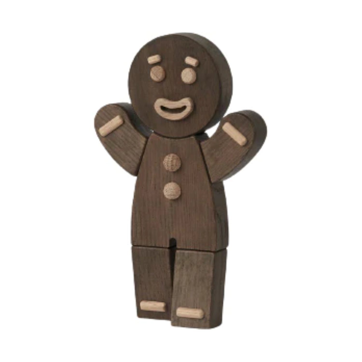 Boyhood Dekofigur Boyhood Gingerbread Man Holzfigur, Groß Gebeizt, Eiche