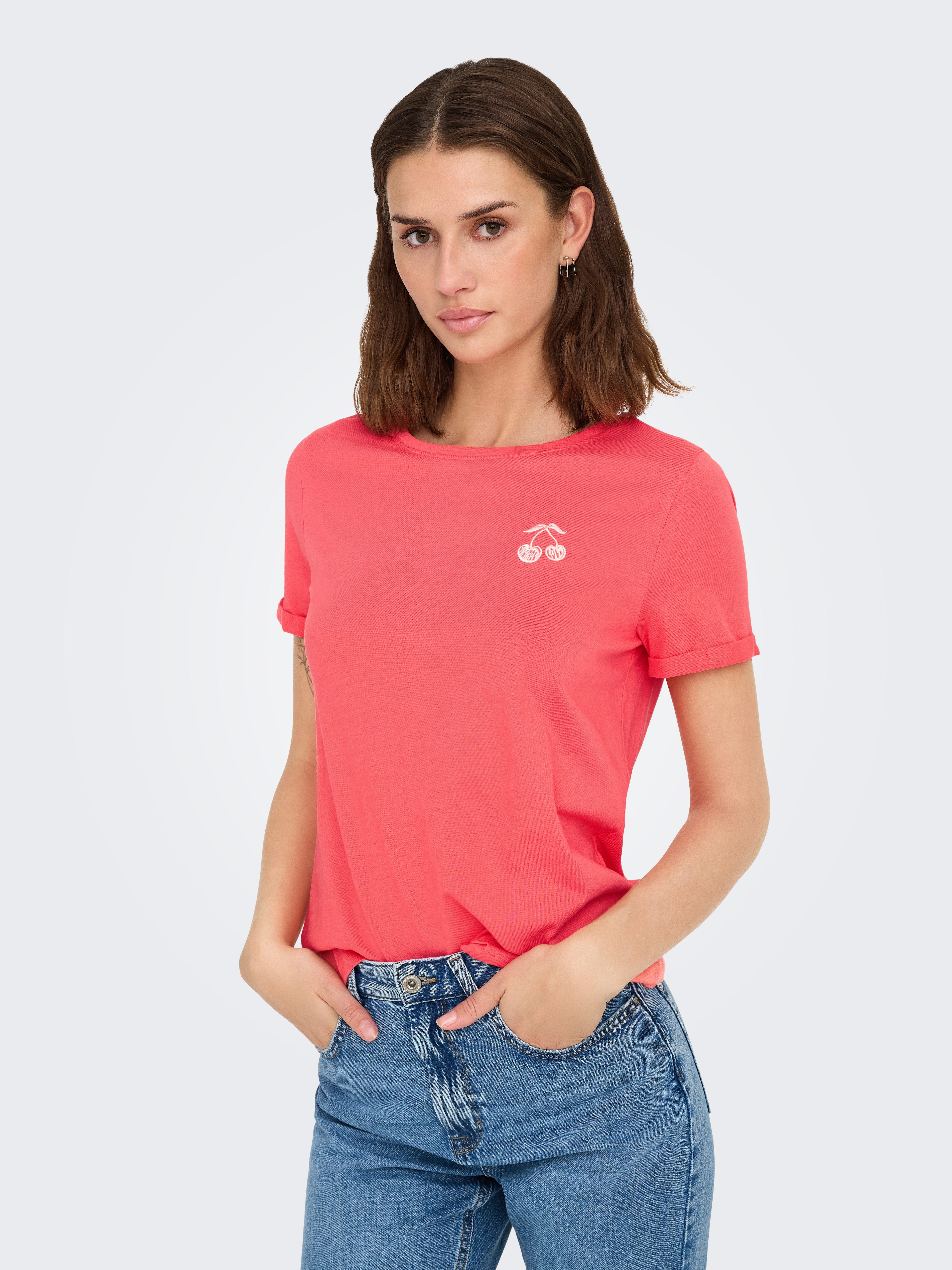 ONLY Kurzarmshirt ONLGITTE LIFE REG S/S günstig online kaufen