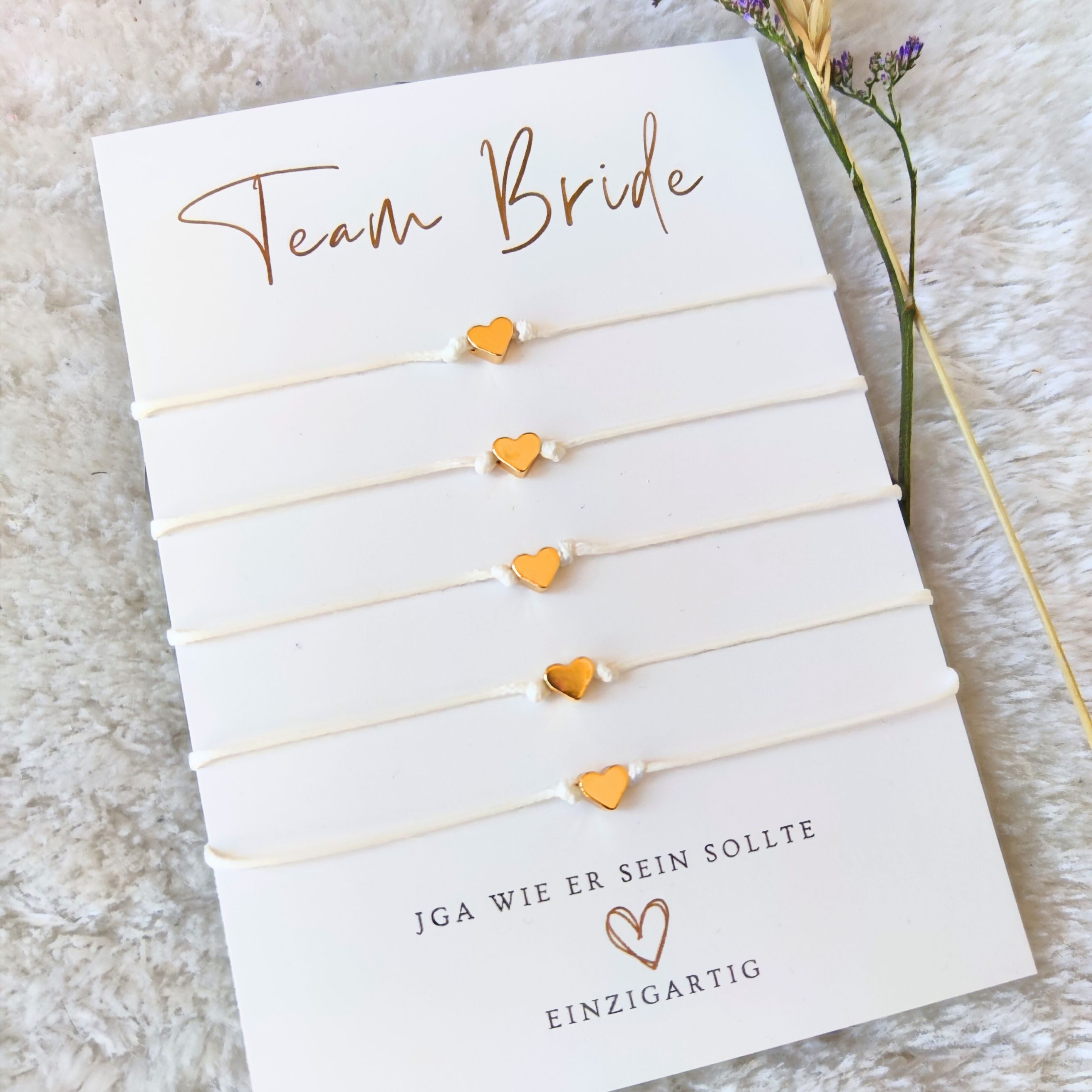 Briefzauber Armband Set JGA Armbänder (Set: 5 Stk), Accessoires Junggeselli günstig online kaufen