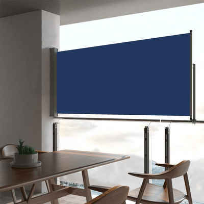 vidaXL Balkonsichtschutz Ausziehbare Seitenmarkise 60×300 cm Blau