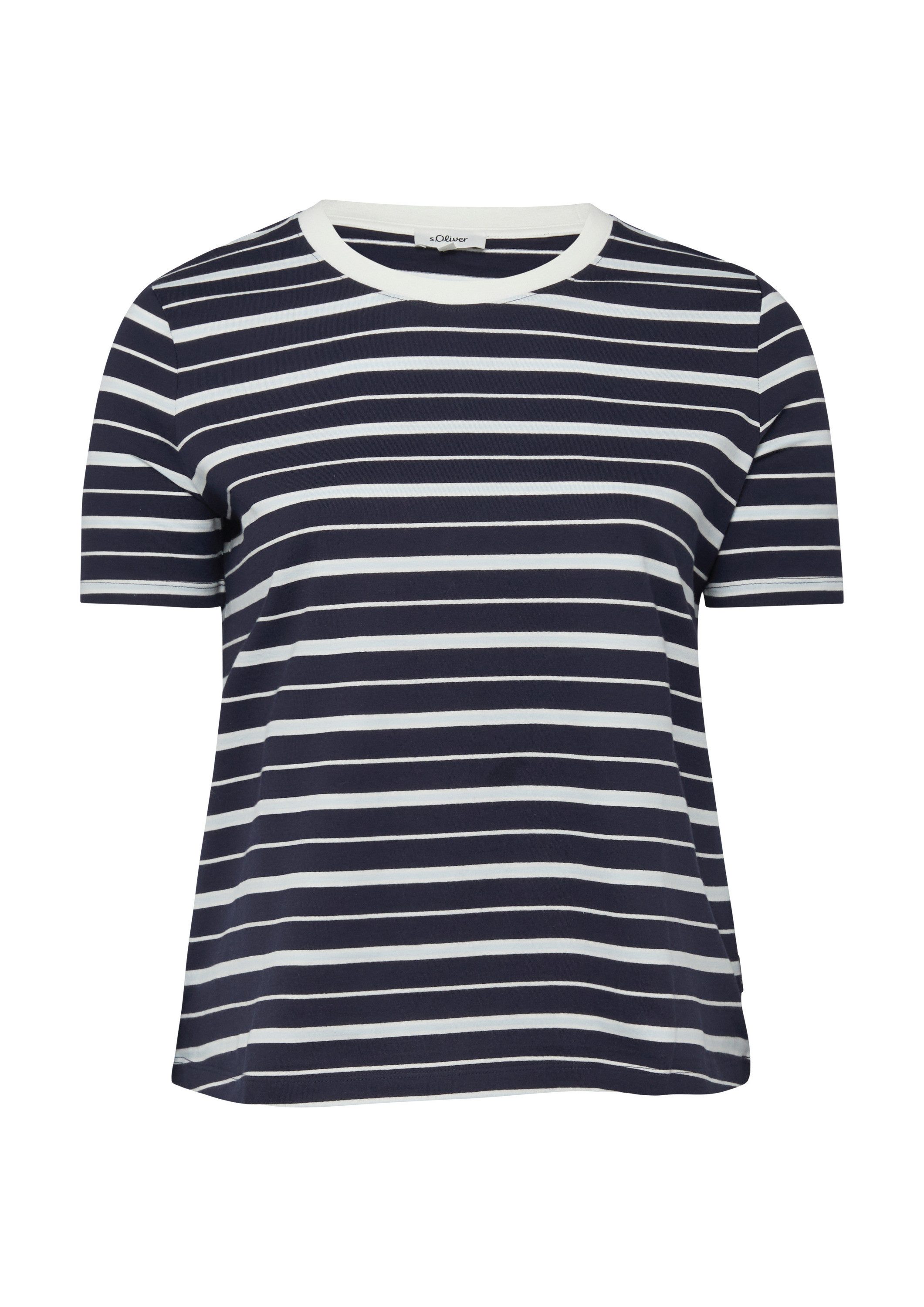 s.Oliver Kurzarmshirt T-Shirt Jersey-T-Shirt mit Streifen günstig online kaufen