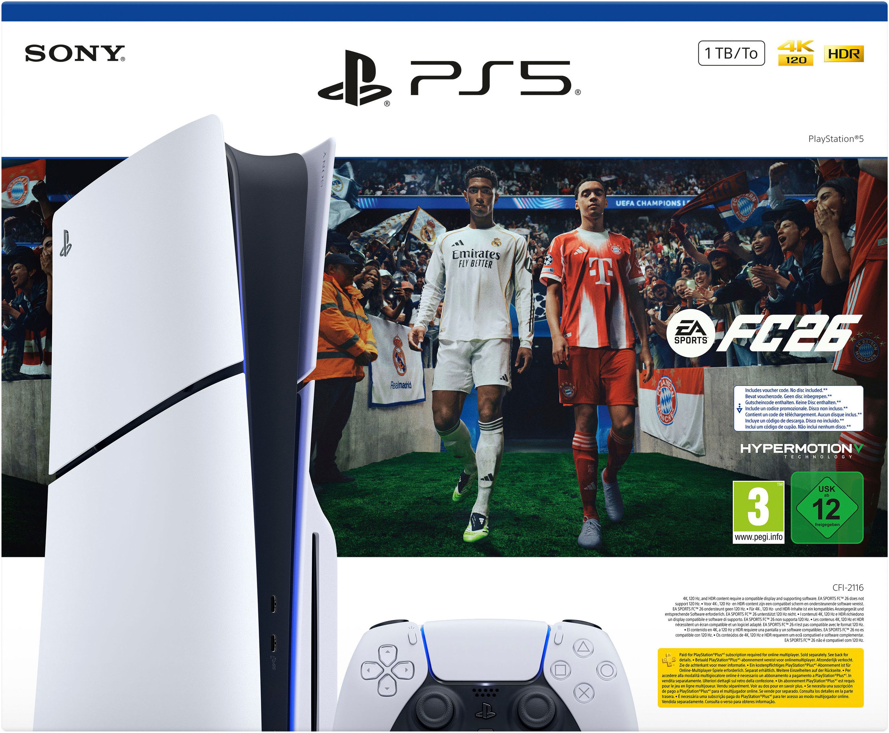 PlayStation 5 PS5 Disk Edition (Slim) - EA Sports FC 26, Disk Edition (Slim) - EA Sports FC 26 Bundle