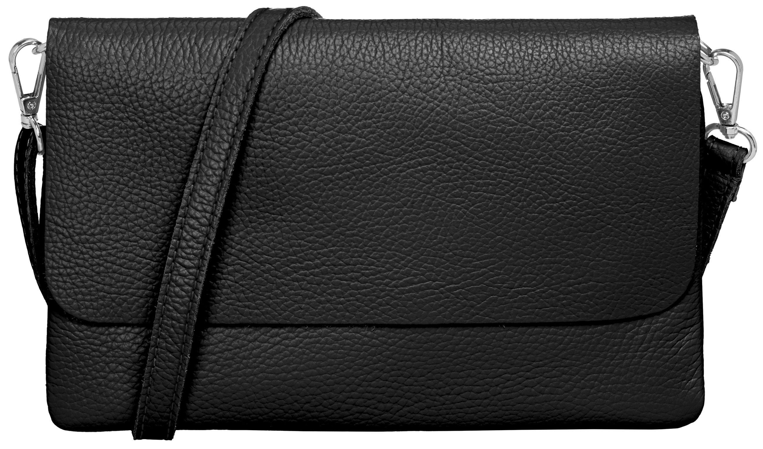 Caspar Clutch Abendtasche Damen Leder Handtasche - CLASSIC LINE - Modell No.835, leicht, elegant & unempfindlich - 100% Echtleder - Handmade in Italy