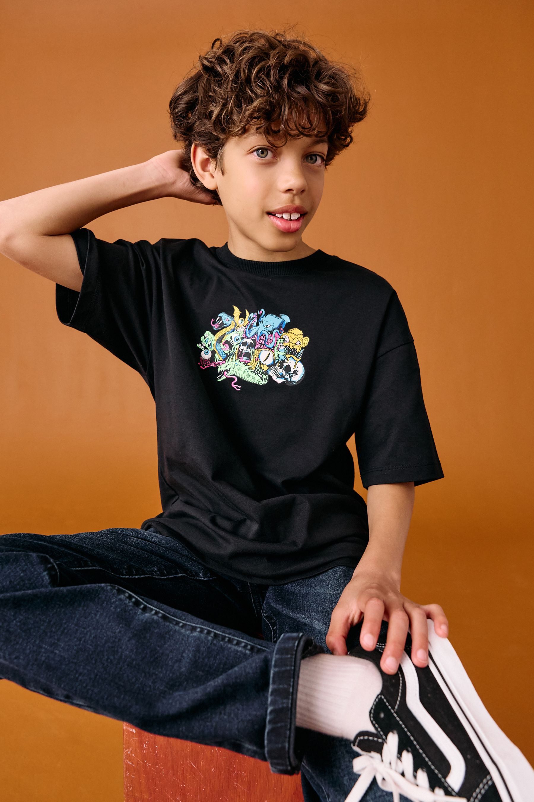 Next Print-Shirt Relaxed Fit Kurzarm-T-Shirt mit günstig online kaufen