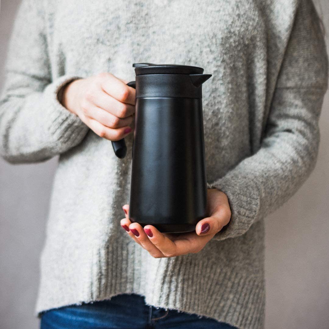 BOHORIA Isolierkanne Isolierkanne, Thermoskanne, Kanne Edelstahl, 0,8 Liter, Edelstahl