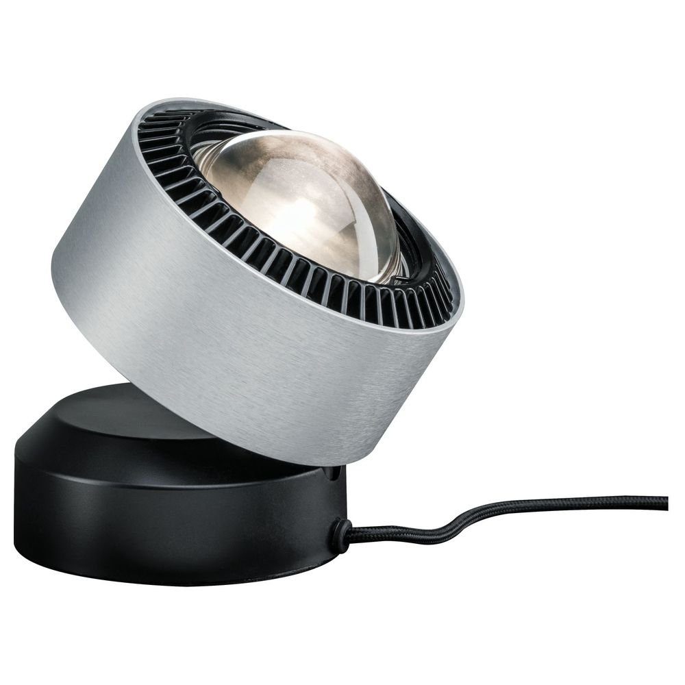 Ja, Tischlampe 3,5W Aldan gebürstet Paulmann keine LED LED Tischleuchte und Leuchtmittel Nachttischlampe, Schwarz dimmbar, warmweiss, enthalten: Tischleuchte Tischleuchte, verbaut, Angabe, LED, Alu fest