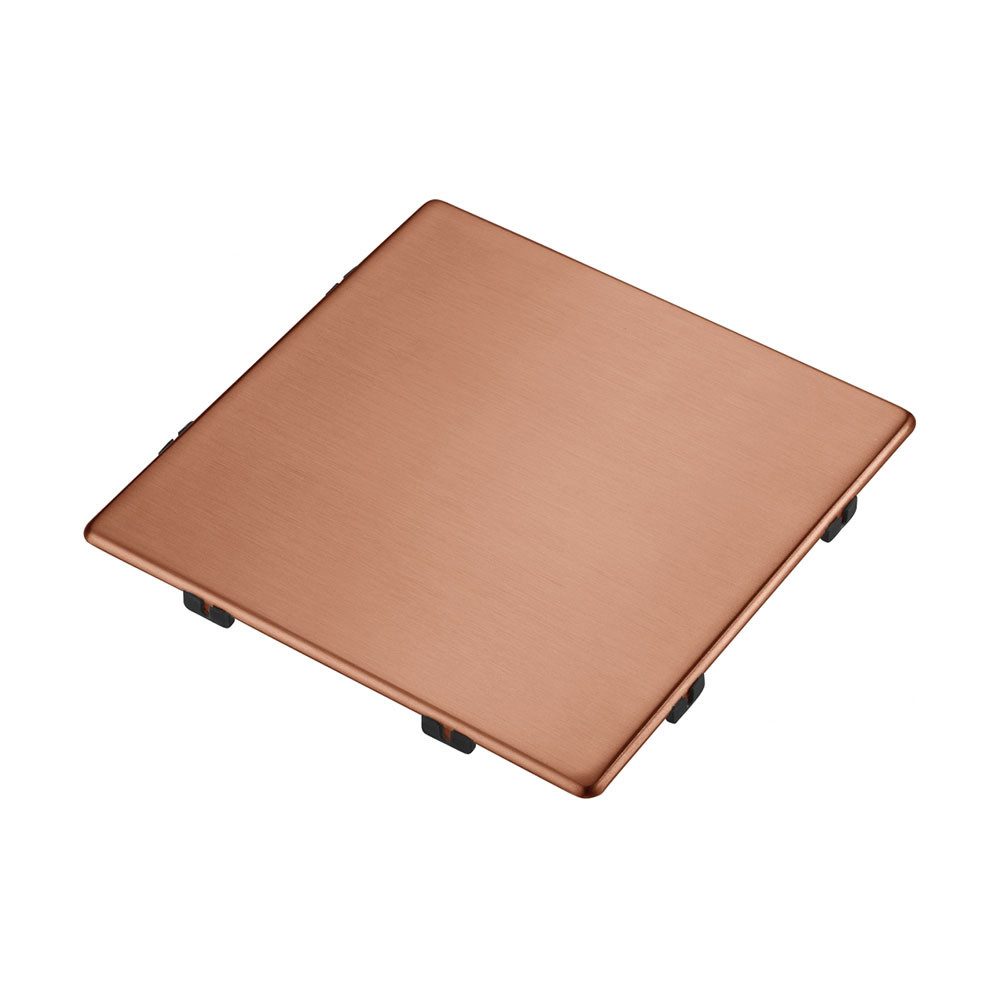 FRANKE Ab-Überlaufgarnitur Quad. Ablaufdeckel Copper Quadratischer Ablaufdeckel PVD