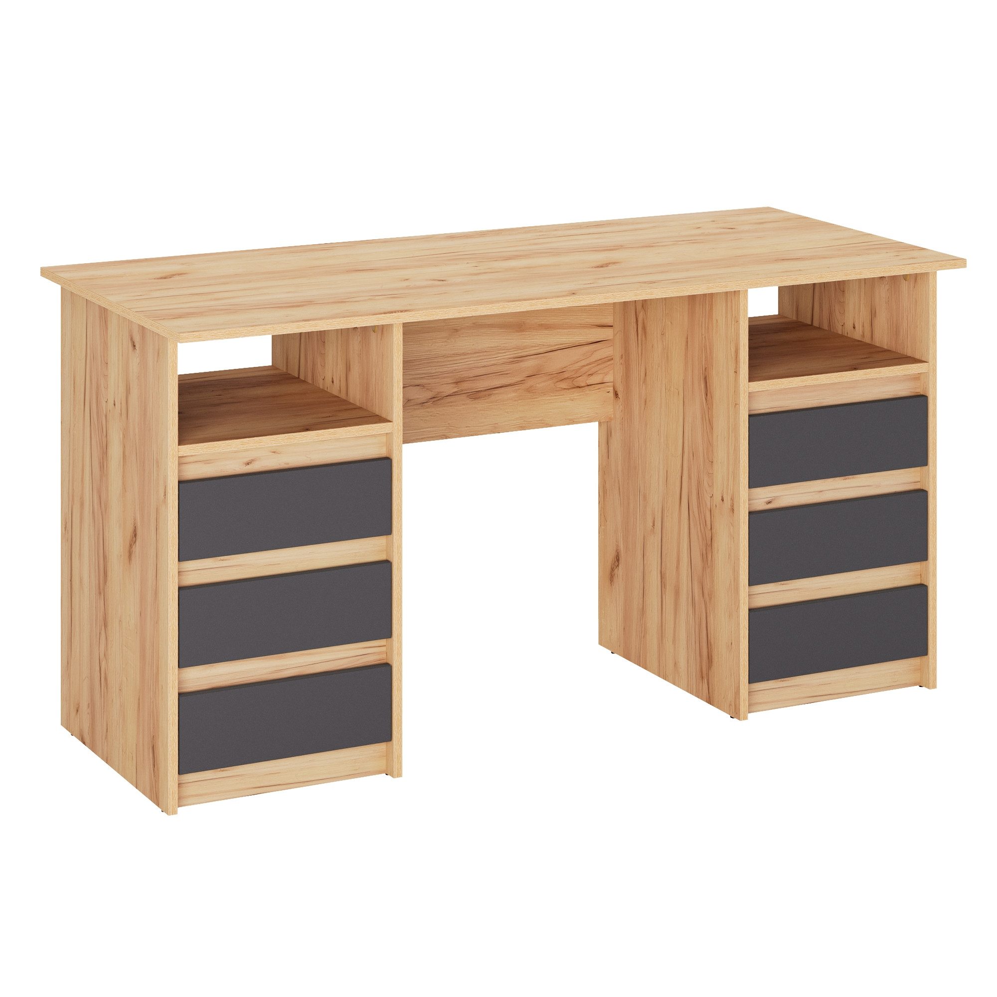 Schreibtisch Oslo 140 Schreibtisch mit Schubladen Moderner Bürotisch
