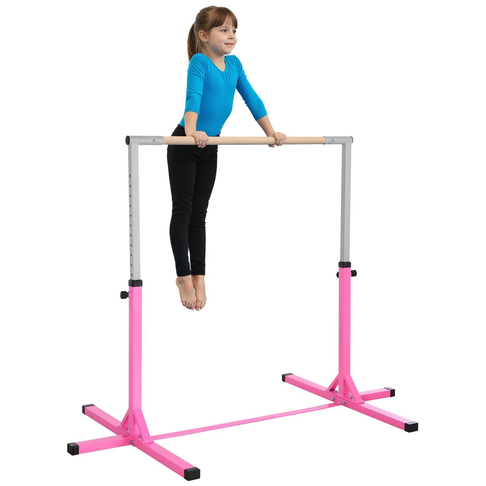 FELIXLEO Kurzhantelstange Gymnastikstange für Kinder, höhenverstellbar Turnreck Reckstange, Rosa, (1-tlg)