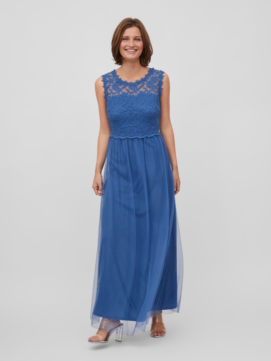 - Kleid in Shirtkleid Modell Maxi 14052673 Ball /SU- Langes (lang) VILYNNEA Blau, Dress NOOS Vila VILYNNEA Abschluss in 4840 MAXI DRESS Blau