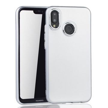 König Design Handyhülle Huawei P20 Lite, Huawei P20 Lite Handyhülle Backcover Silber