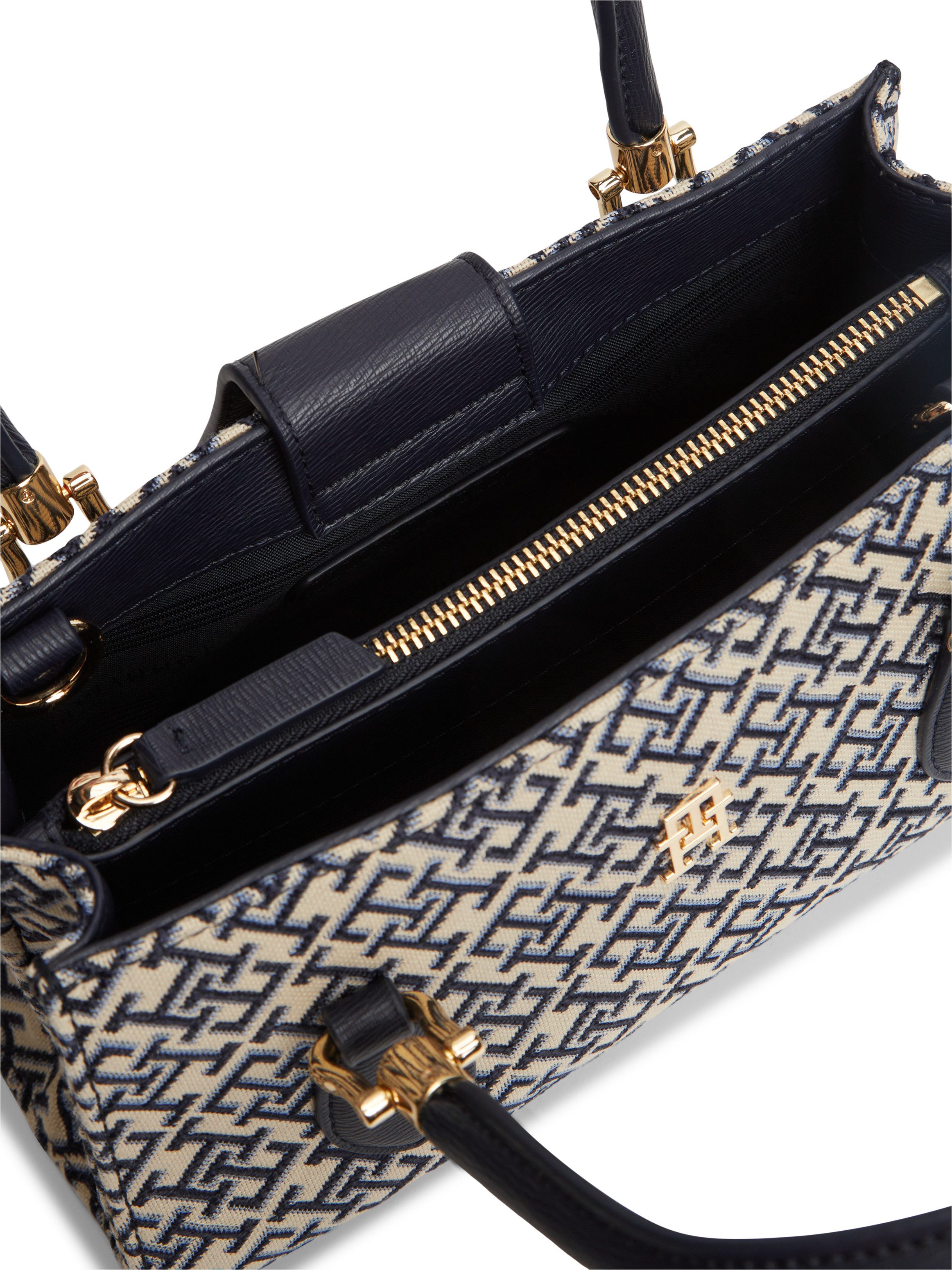 Tommy Hilfiger Henkeltasche TH GRACE MINI SATCHEL JACQUARD, Damen Umhängetasche, Handtasche mit edler TH-Stickerei – Bild 5 von 5