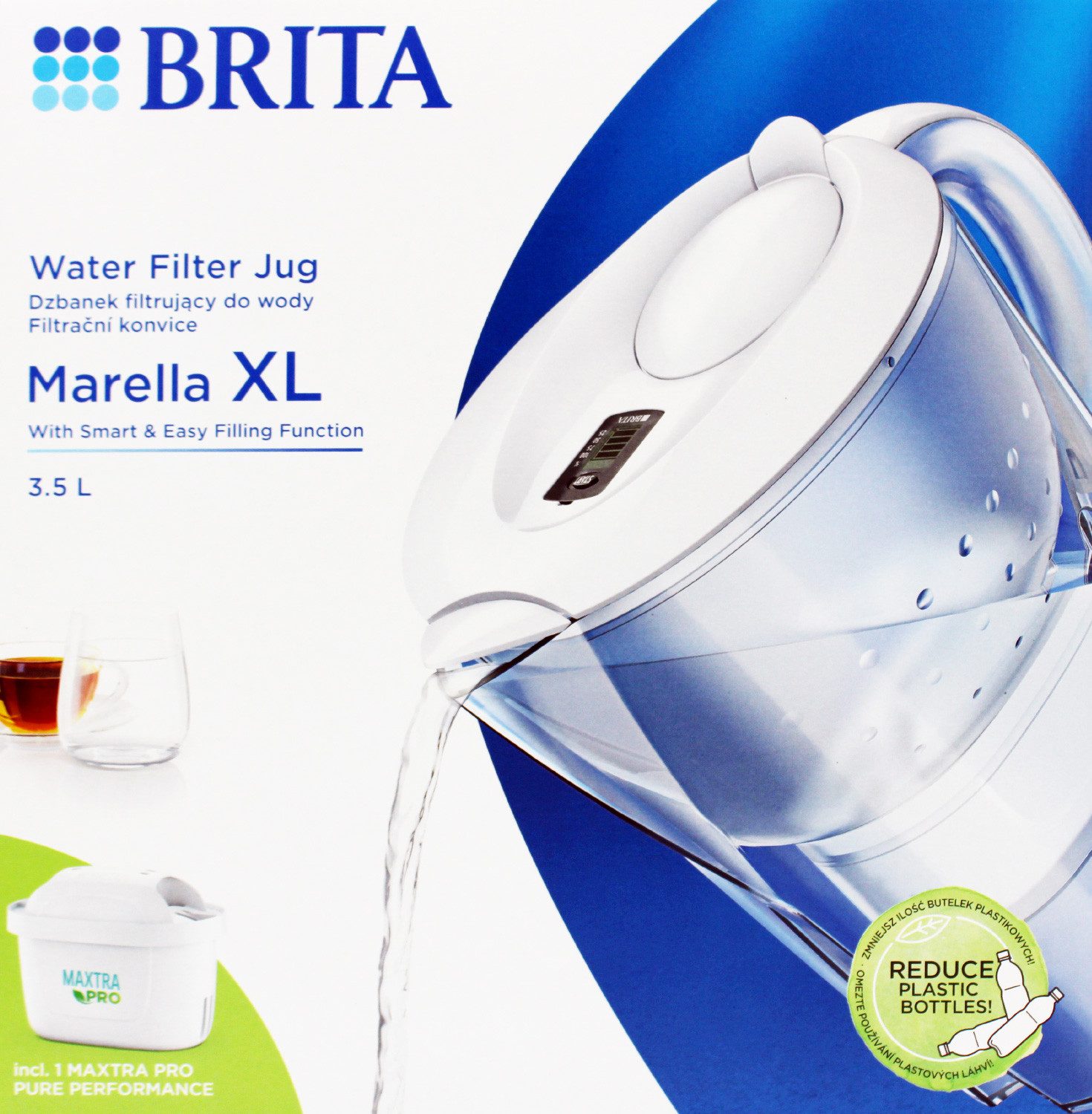 Wasserfilter Brita Marella XL Wasserfilter 3,5 L weiß + Maxtra Pro Kartusche