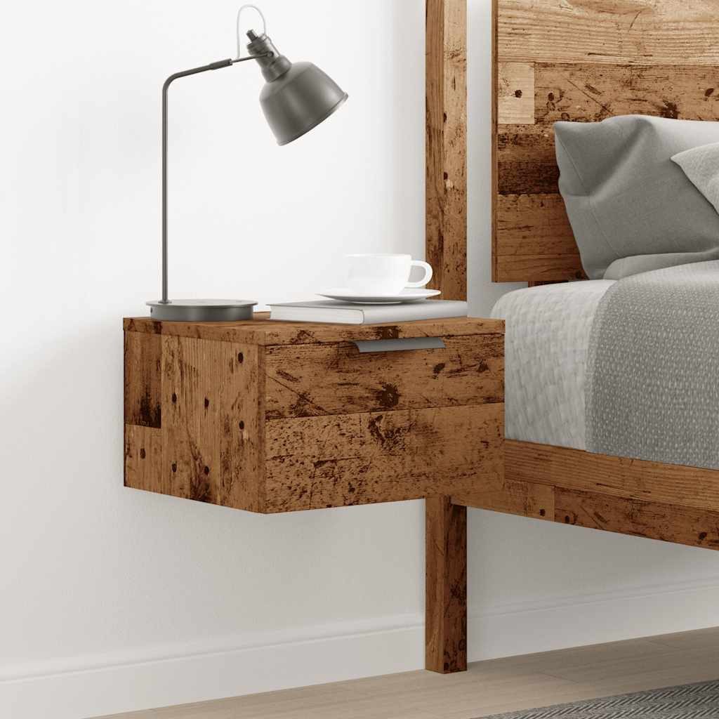 vidaXL Nachttisch Wand-Nachttisch Altholz-Optik 34x30x20 cm günstig online kaufen