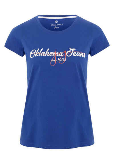 Oklahoma Jeans Print-Shirt mit Frontprint