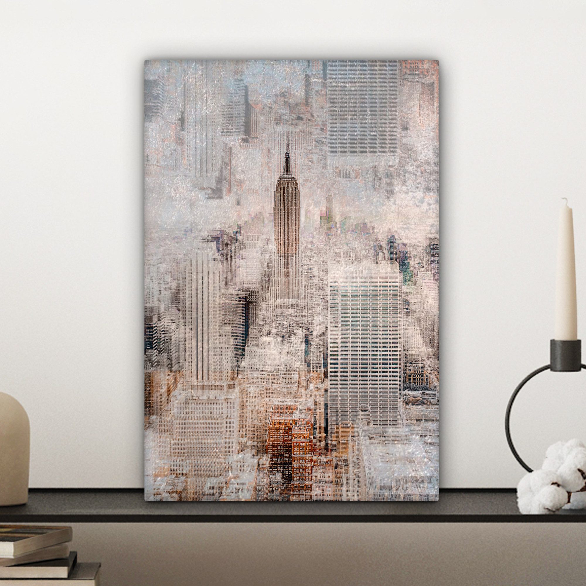 OneMillionCanvasses® Leinwandbild New York - Stadt - Skyline - Bauwerke - Kunst, Fotodruck (1 St), Leinwand Canvas Wandbild, Wanddekoration 20x30 cm