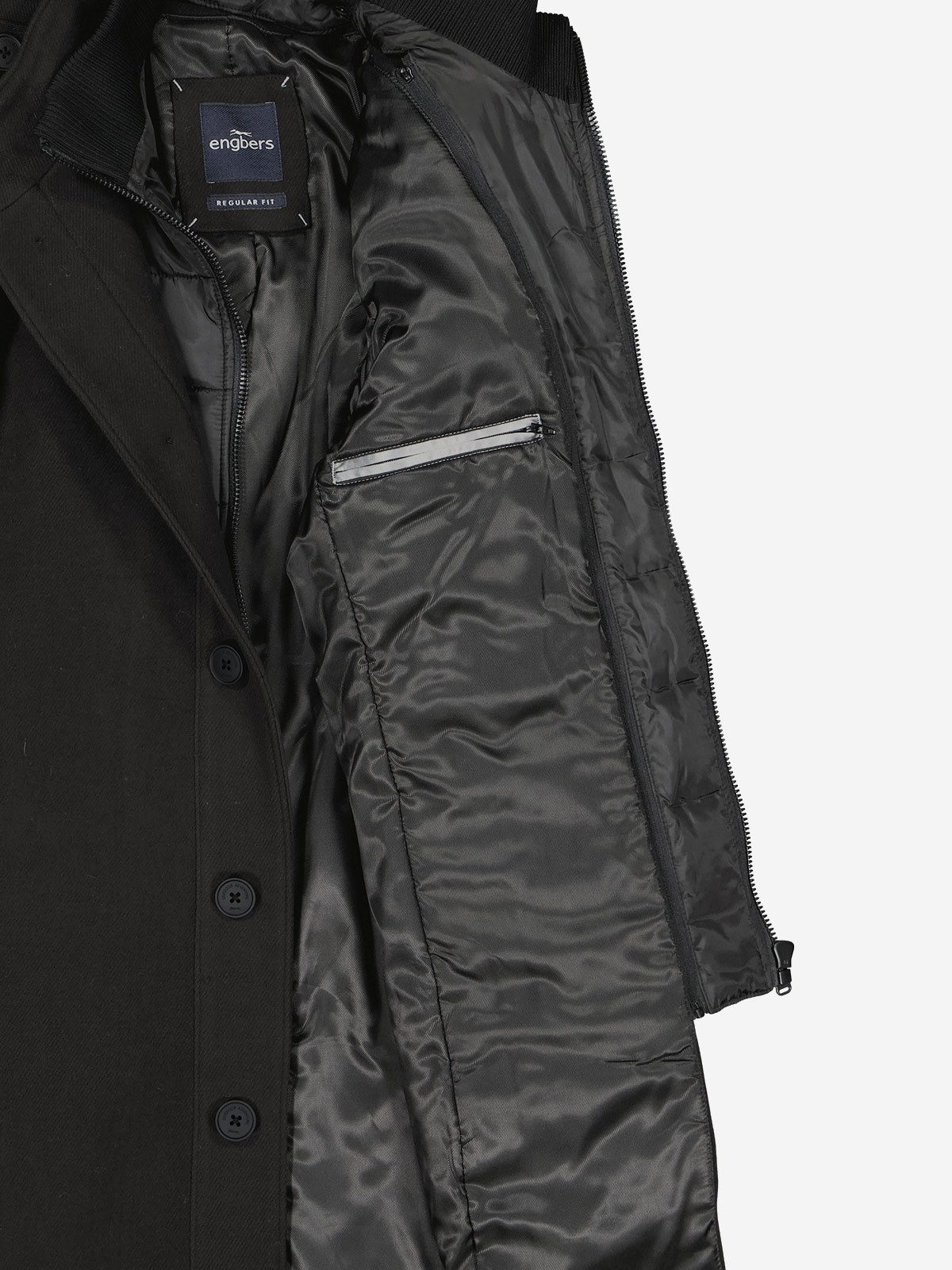 Engbers Kurzmantel engbers Herren Mantel mit herausnehmbaren Inlet, Schwarz günstig online kaufen