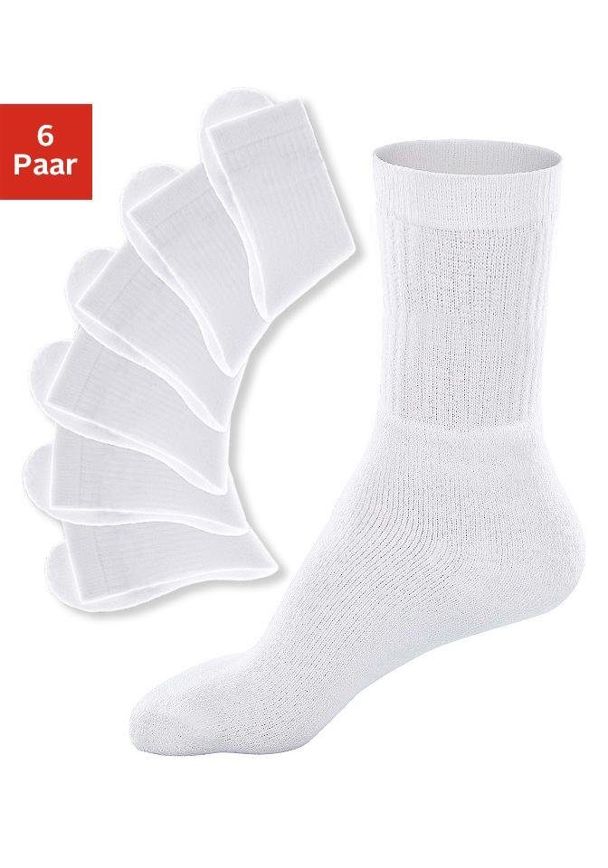 Go in Tennissocken (Packung, 6-Paar) mit geripptem Schaft