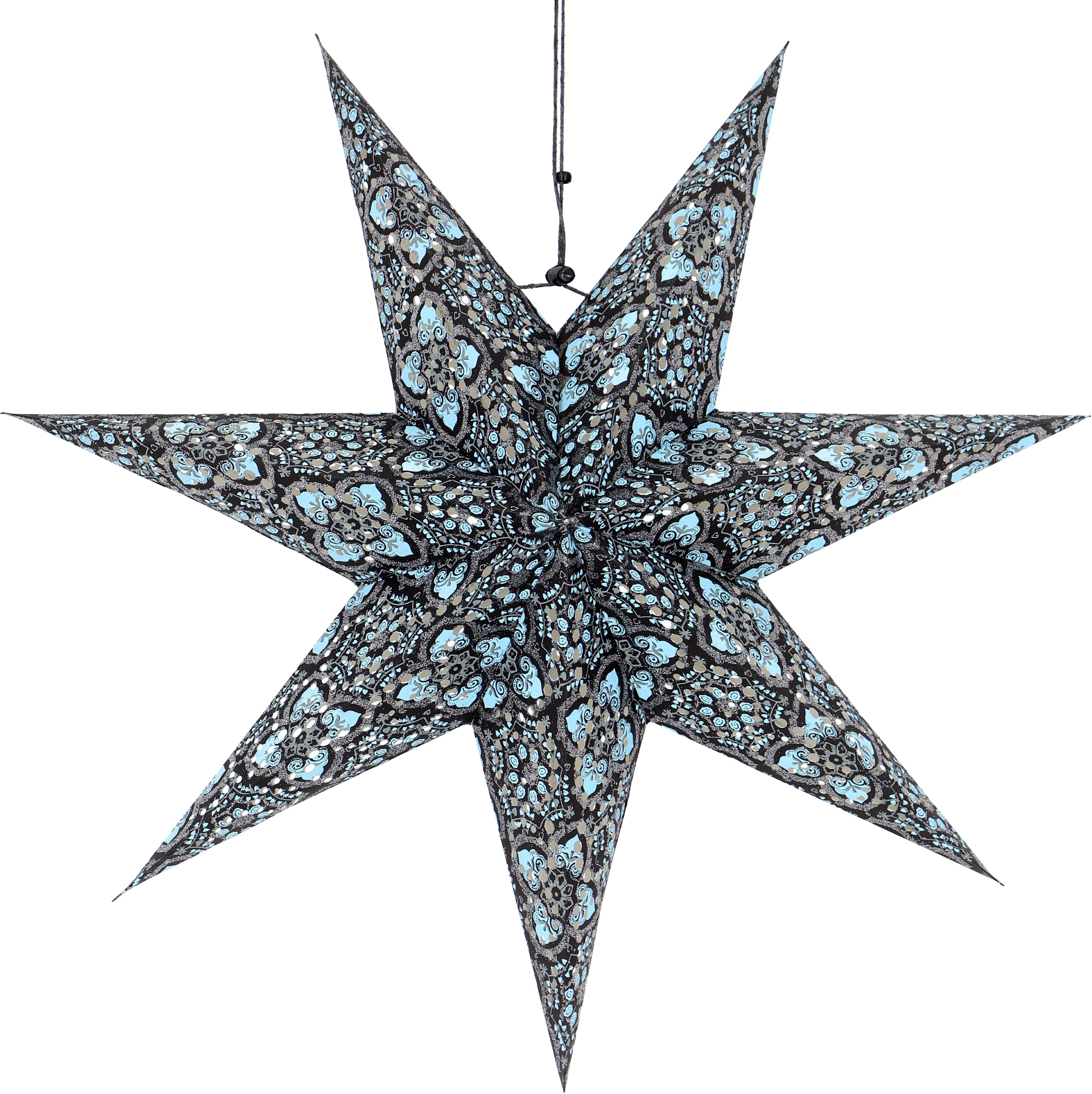 Guru-Shop Papiersterne Faltbarer Advents Leucht Papierstern,..