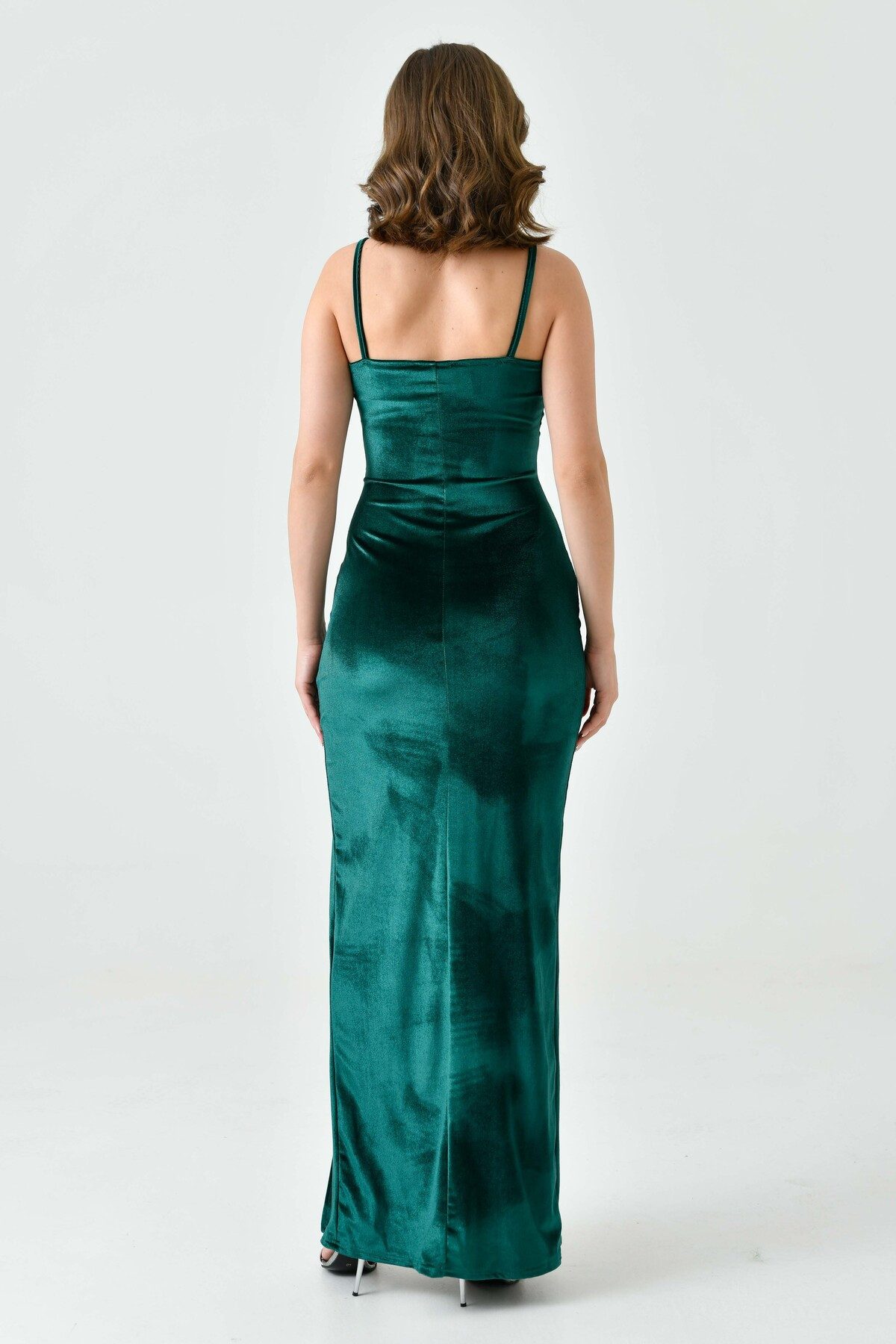 WOMAN VISION Maxikleid Trägerloses Maxikleid mit Schlitz