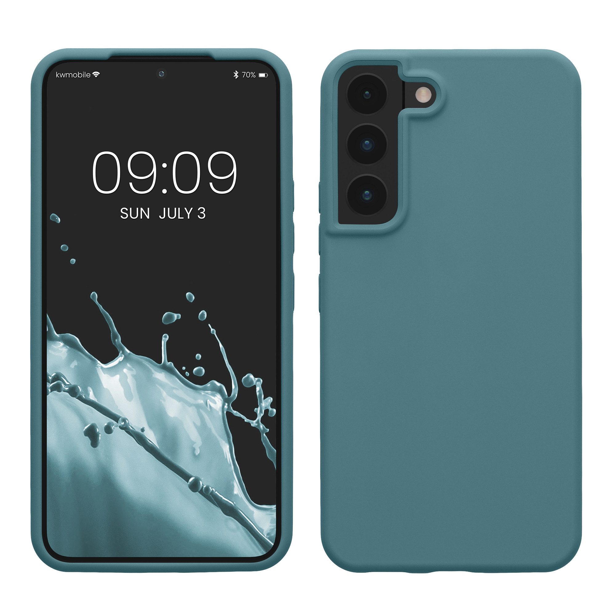 kwmobile Handyhülle Schutzhülle für Samsung S22 Hülle Silikon Case Handyhülle S22, Handyhülle Samsung S22 weiche Oberfläche mit kabellosem Laden
