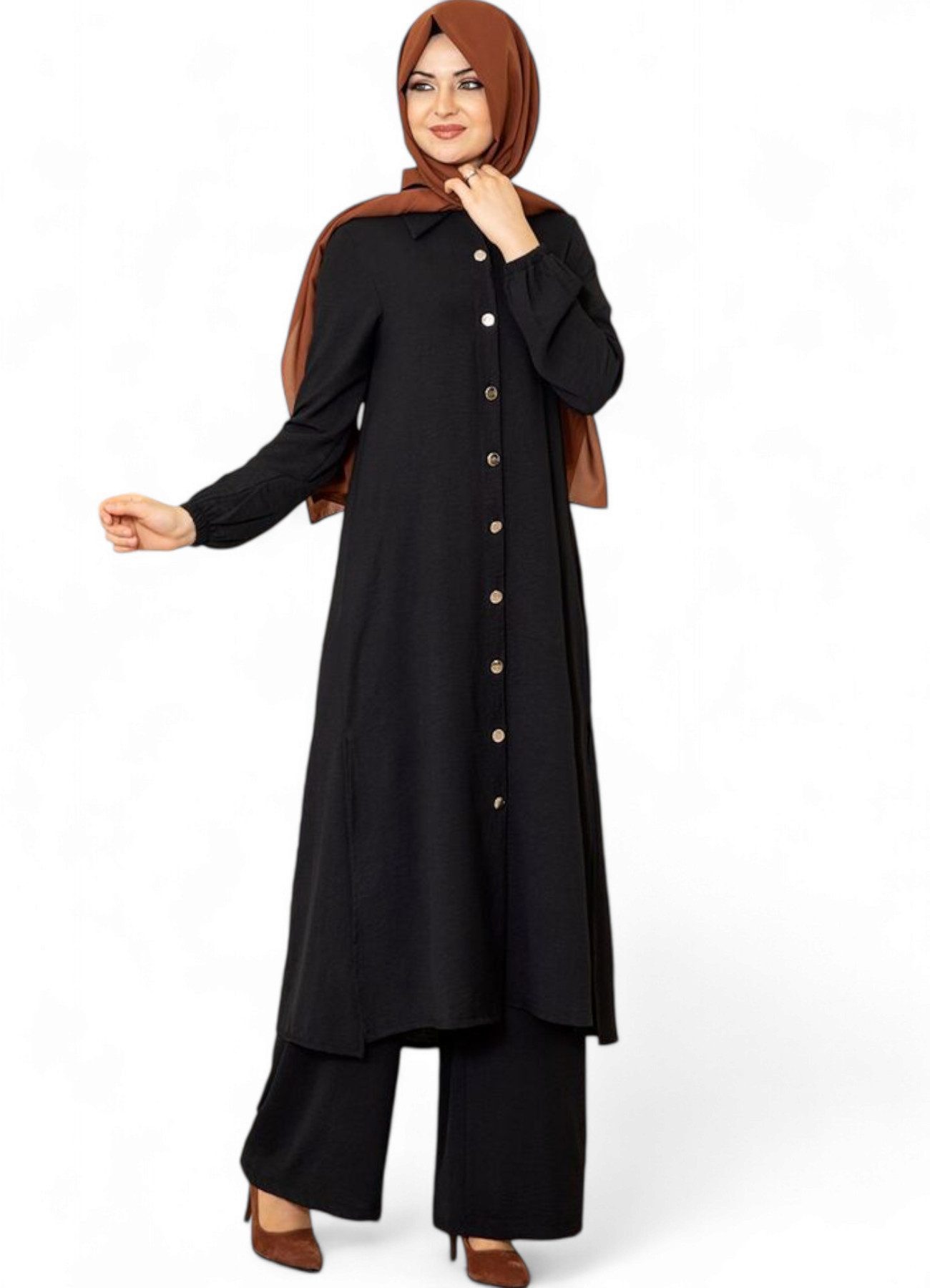 Modavitrini Longtunika Damen Anzug Lange Tunika günstig online kaufen