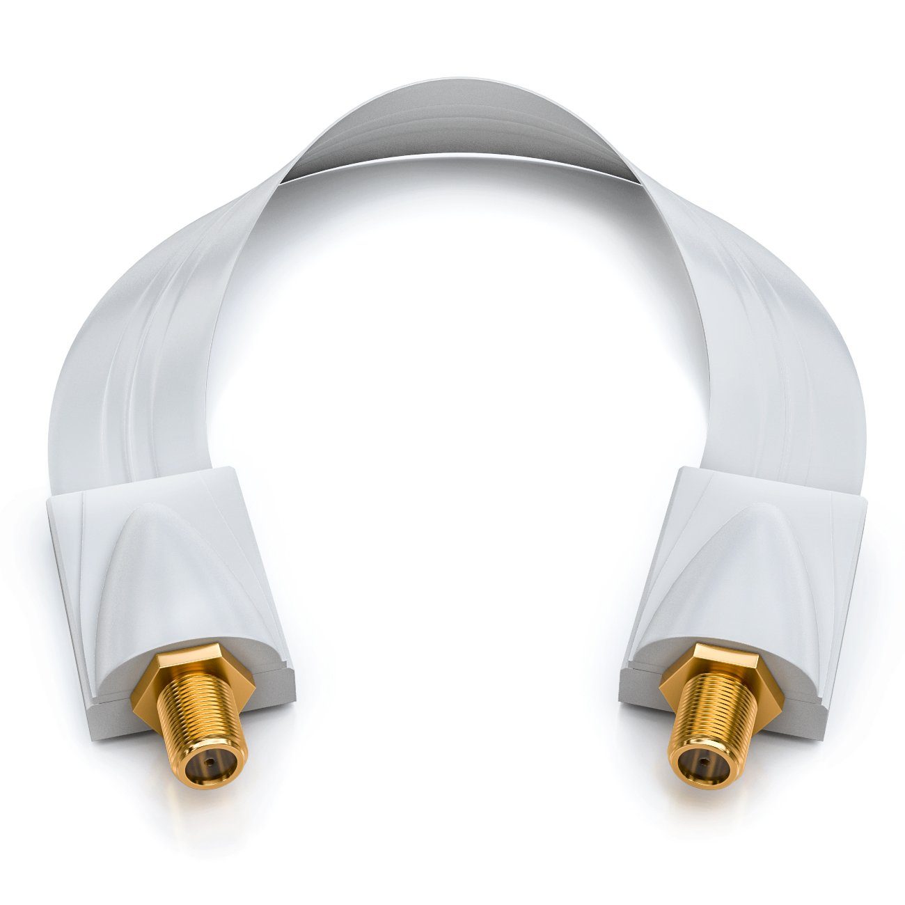 deleyCON deleyCON SAT Fensterdurchführung Flachkabel SAT Kabel Kupplung SAT-Kabel