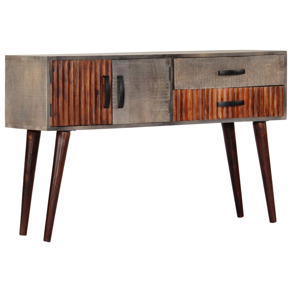 furnicato Konsolentisch Klassischer aus Vollholz 120x35x75 cm in Grau und Braun (1-St)