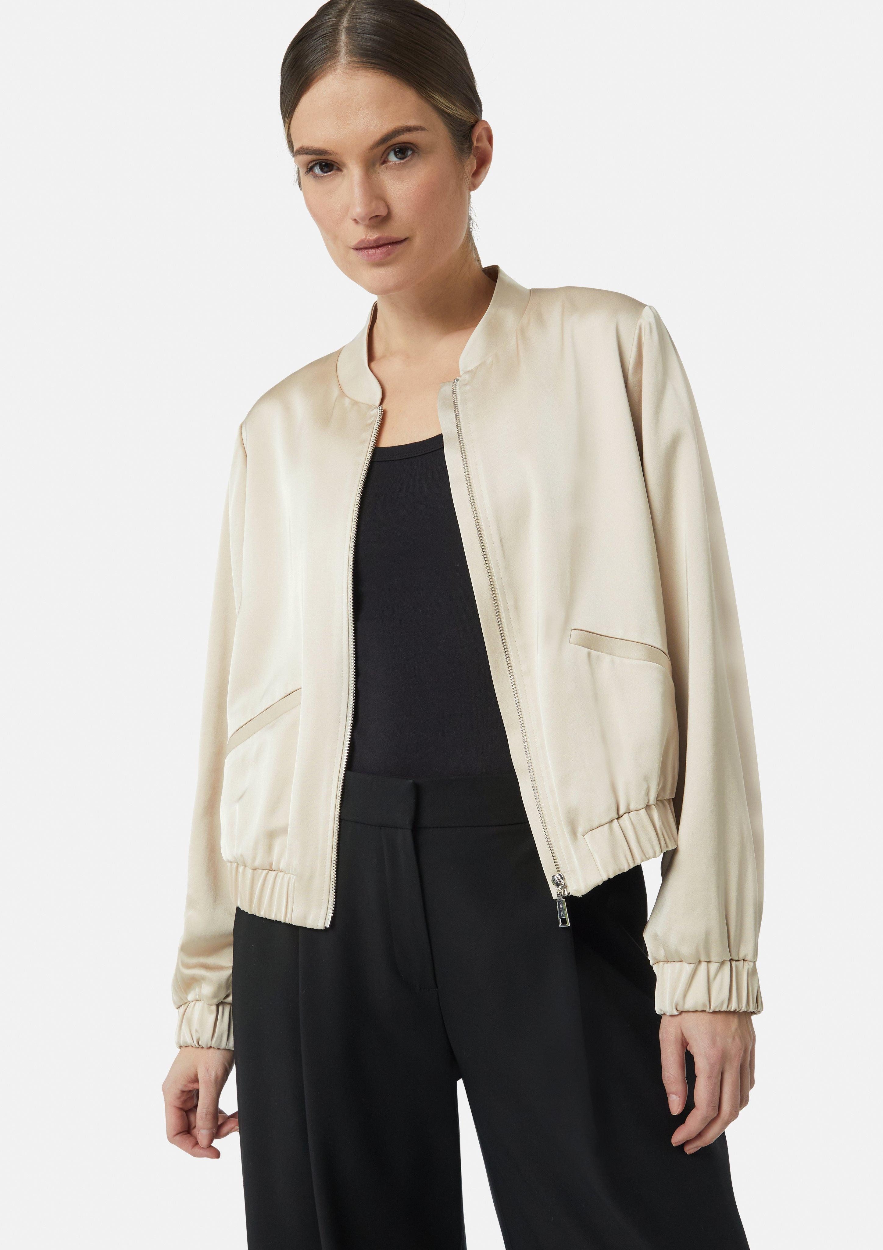 Blusenblazer Blouson aus Satin