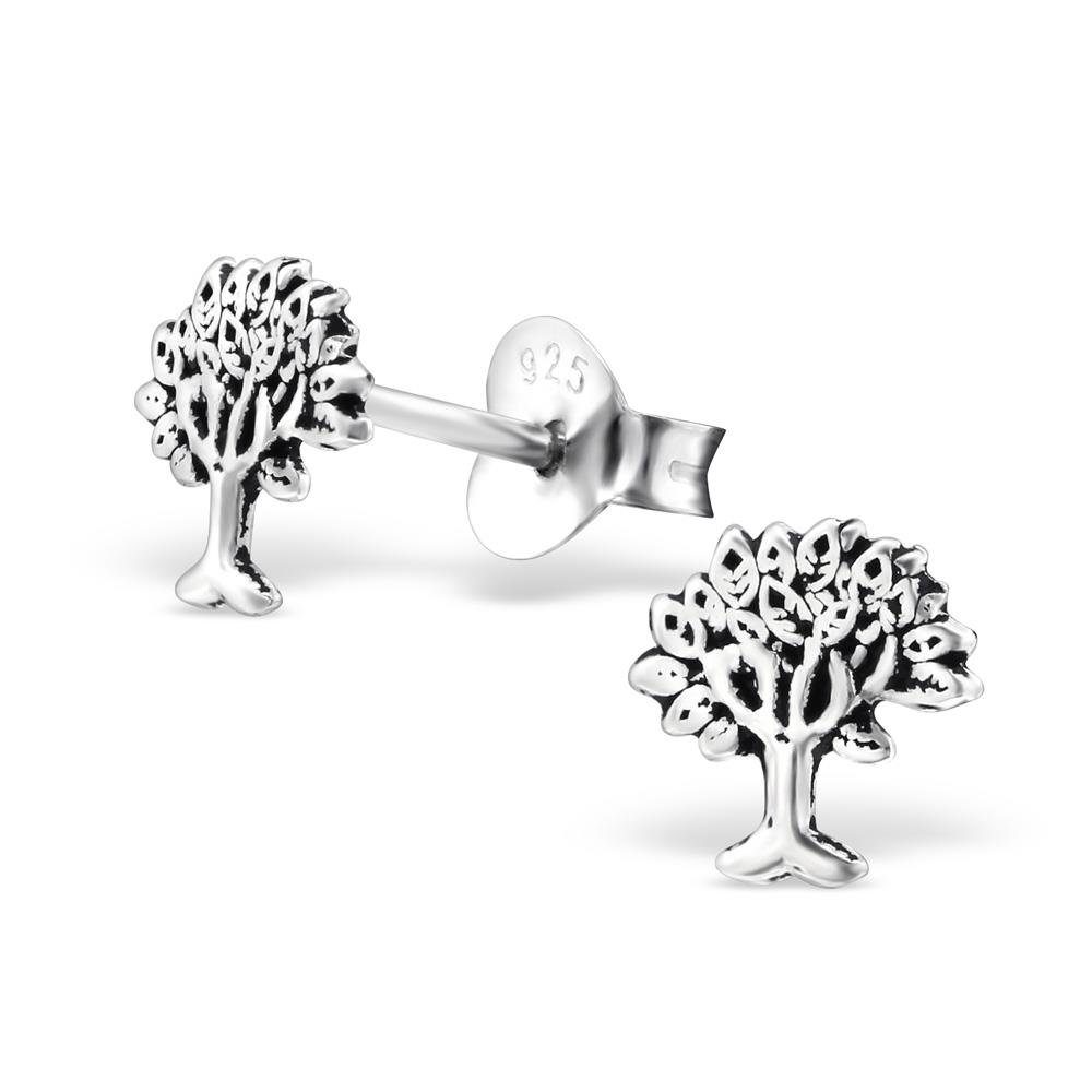 BUNGSA Ohrstecker-Set Ohrstecker Tree of Life aus 925 Silber Damen (1 Paar (2 Stück), 2-tlg), Ohrschmuck Ohrringe