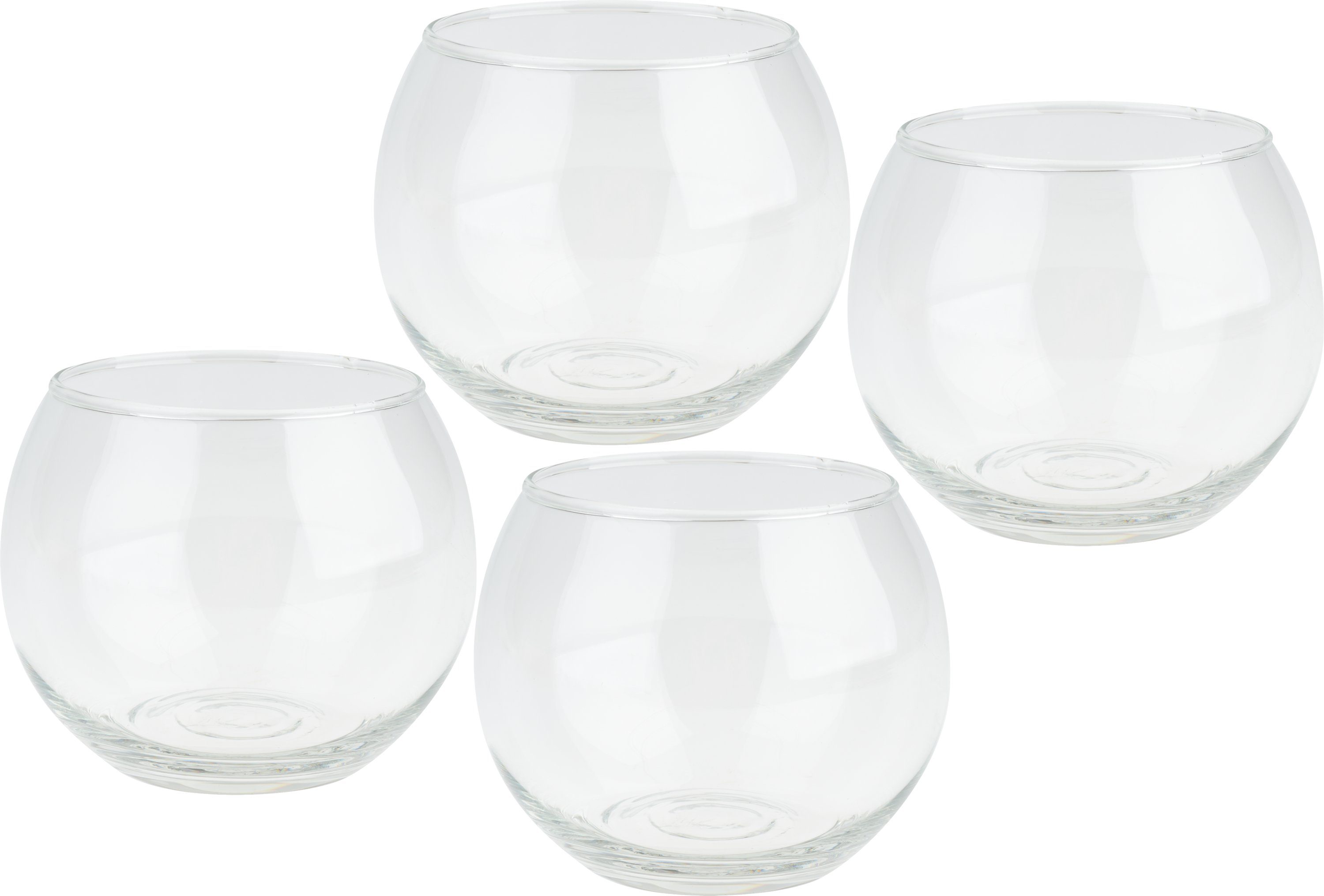 Windlicht cm 8,5 Teelichtglas Bowl, x 4er-Pack cm VBS 10,5