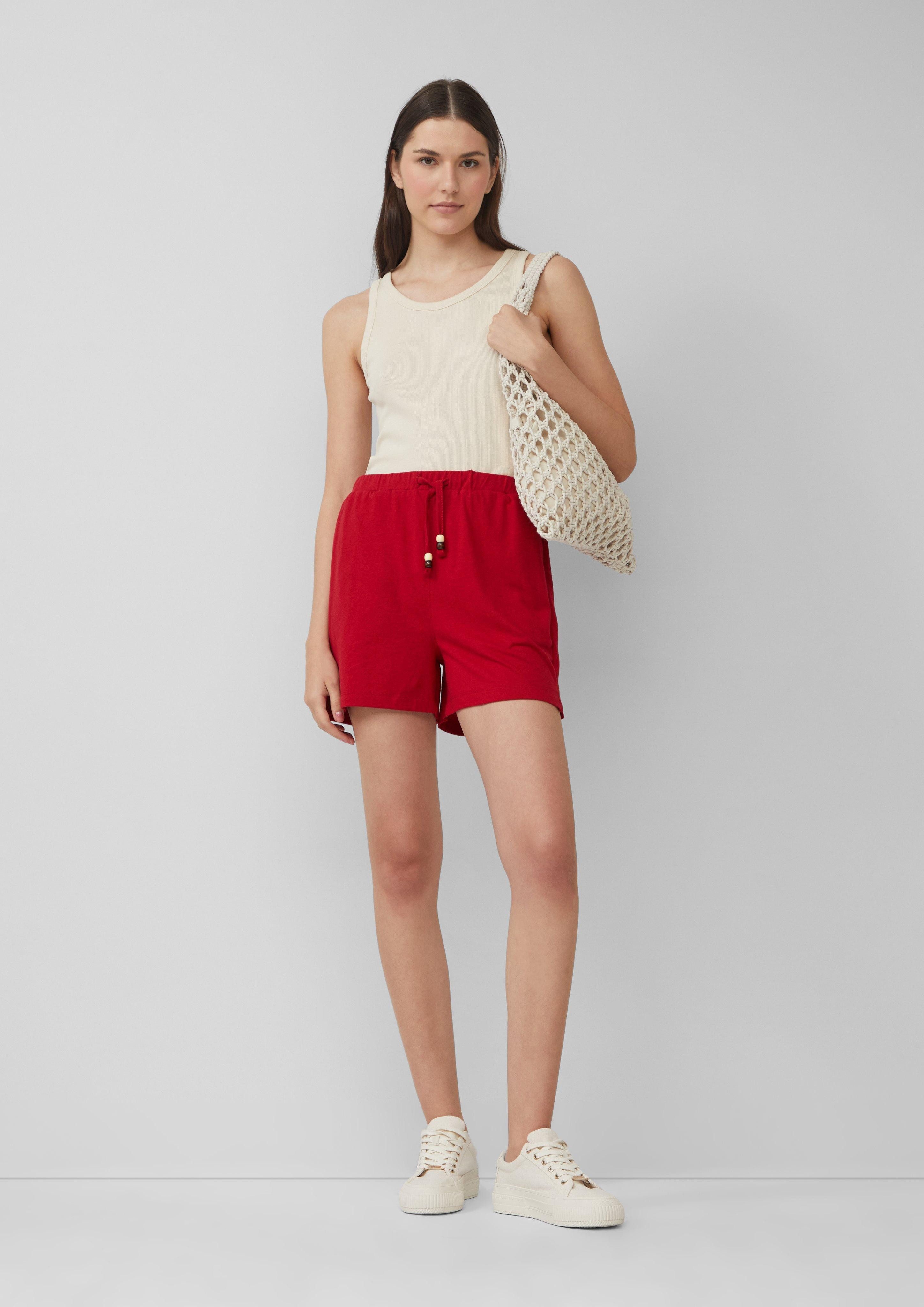 s.Oliver Shorts Jersey-Shorts mit Elastikbund Schmuckperlen günstig online kaufen