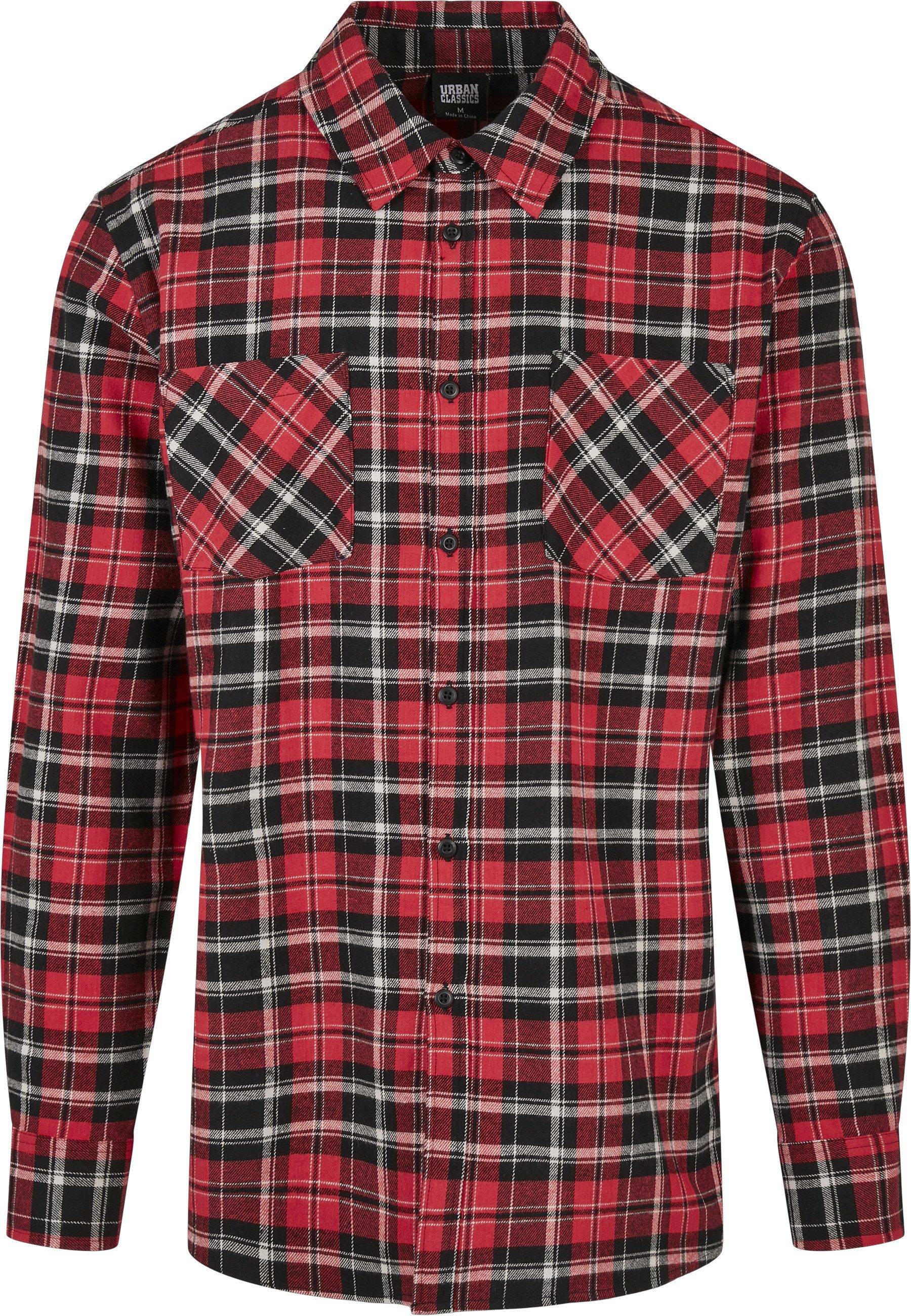 URBAN CLASSICS Kurzarmshirt Urban Classics Herren Checked Roots Shirt (1-tlg)