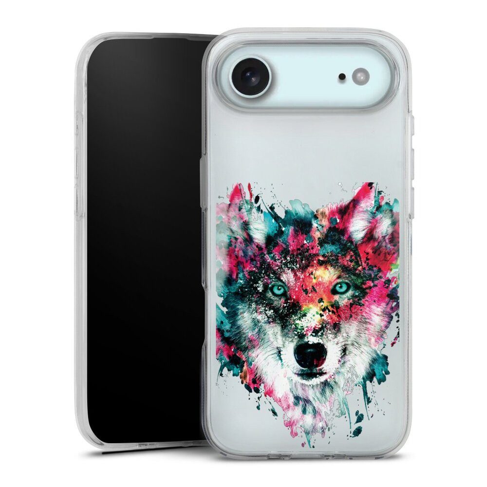 DeinDesign Handyhülle Riza Peker Wolf bunt Wolve ohne Hintergrund, Apple iPhone Air Silikon Hülle Bumper Case Handy Schutzhülle