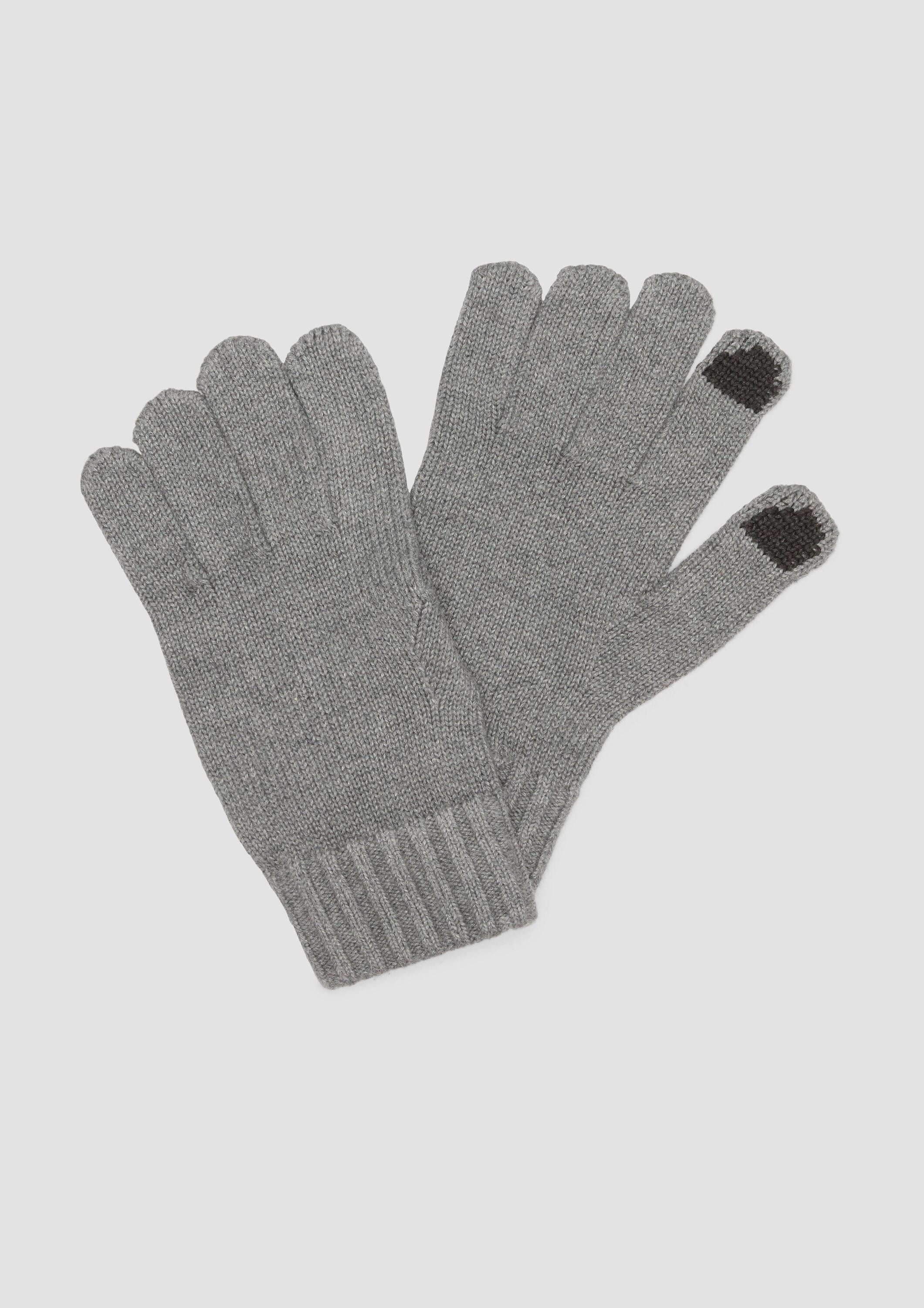 s.Oliver Strickhandschuhe Handschuhe Handschuhe aus Baumwollstrick mit Touc günstig online kaufen