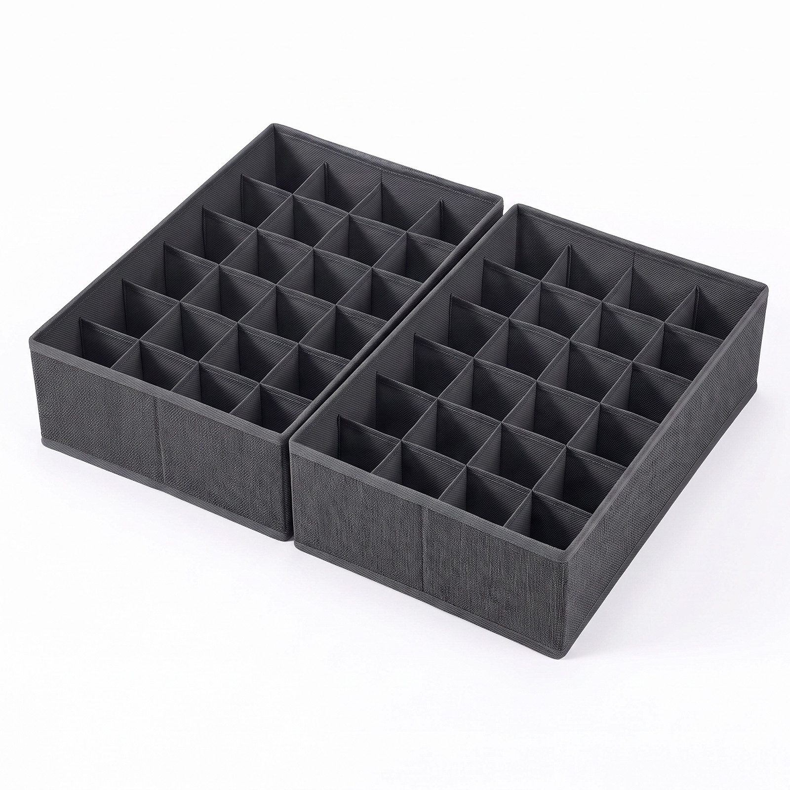 Sekey Aufbewahrungsbox Schubladen Organizer aus Vliesstoff – faltbare Aufbewahrungsboxen, 2er-Set, 39 × 26 × 11 cm für PAX 50, mit Einzelfächern für Socken – Bild 2 von 5