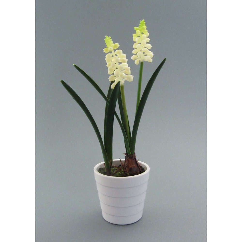 Kunstblume Kunstpflanze, Blume MUSKARI ca. 23cm. Im runden Kunststofftopf., Gasper, Höhe 23.00 cm von Gasper