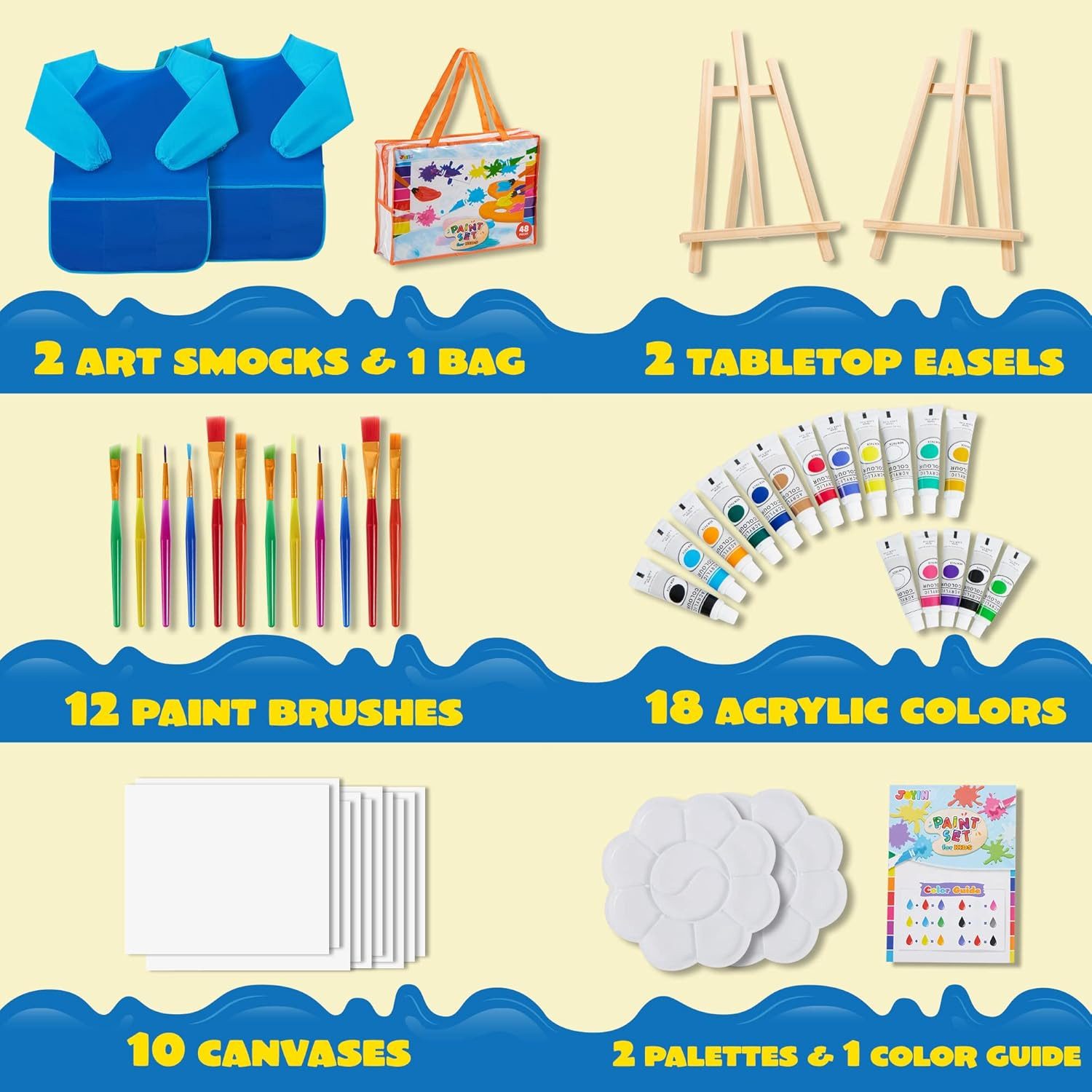 UE Stock Lernspielzeug 48-tlg Kunst Malzubehör für Kinder mit Pinsel Mallei günstig online kaufen